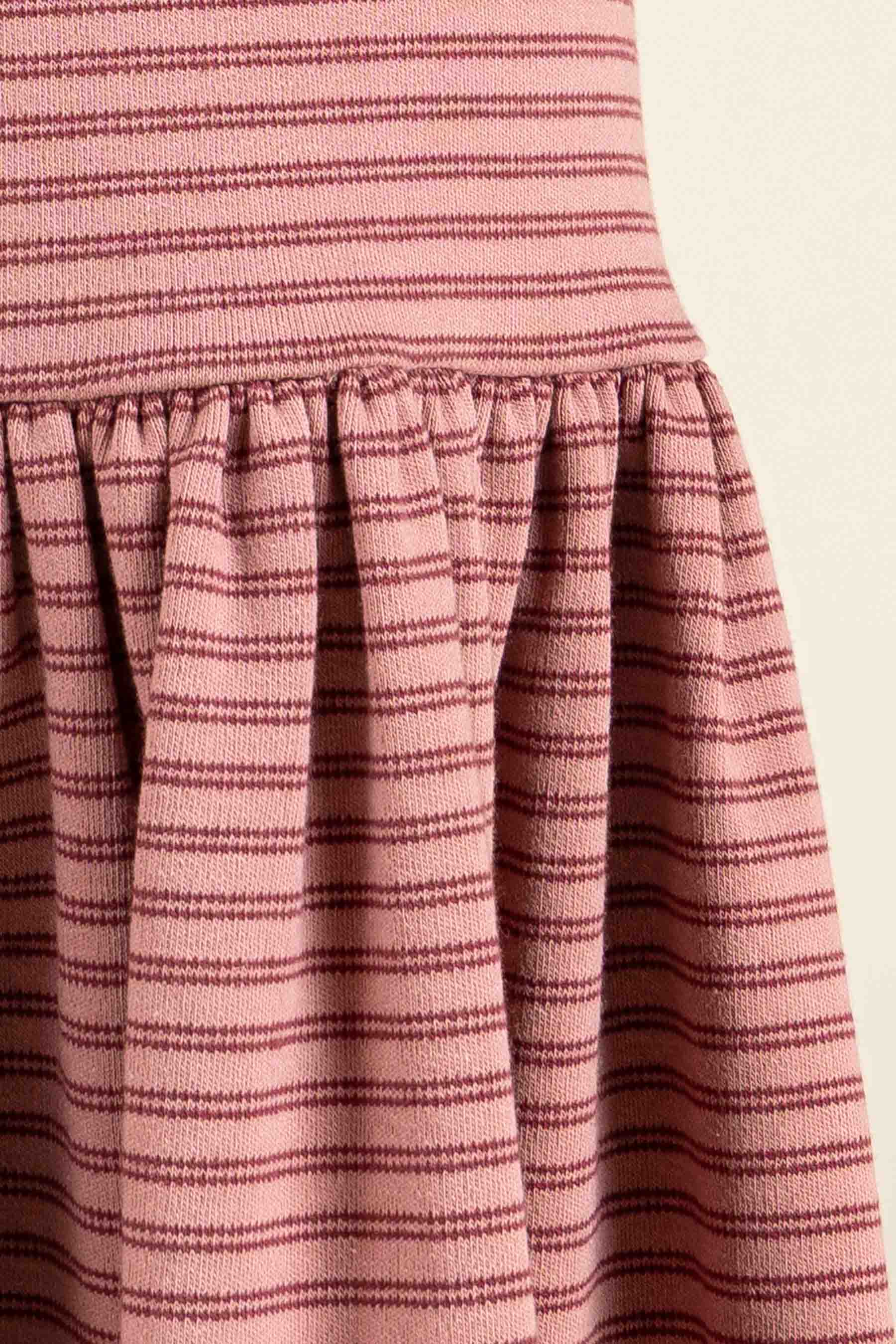 Stribet Jersey Kjole - Kids - Rose Stripe | 100650 Elise