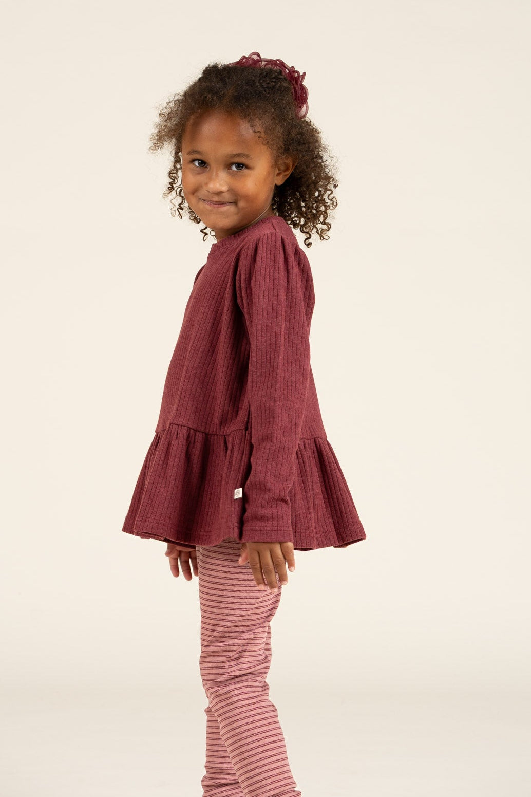 Stribede Jersey Leggings - Kids - Rose Stripe | 100654 Elise