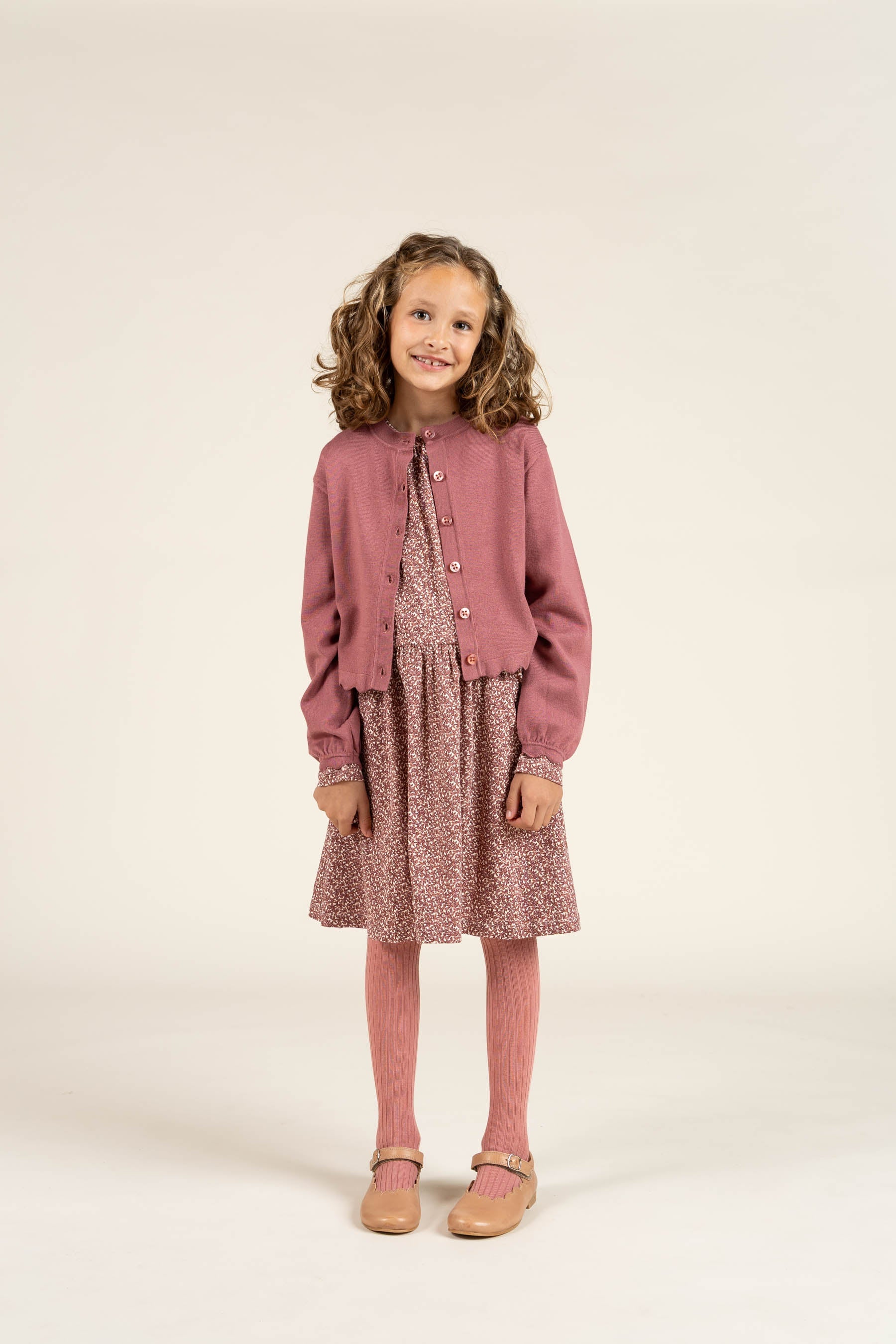 Kjole i Printet Jersey - Tween - Vintage Red | 100763 Ada