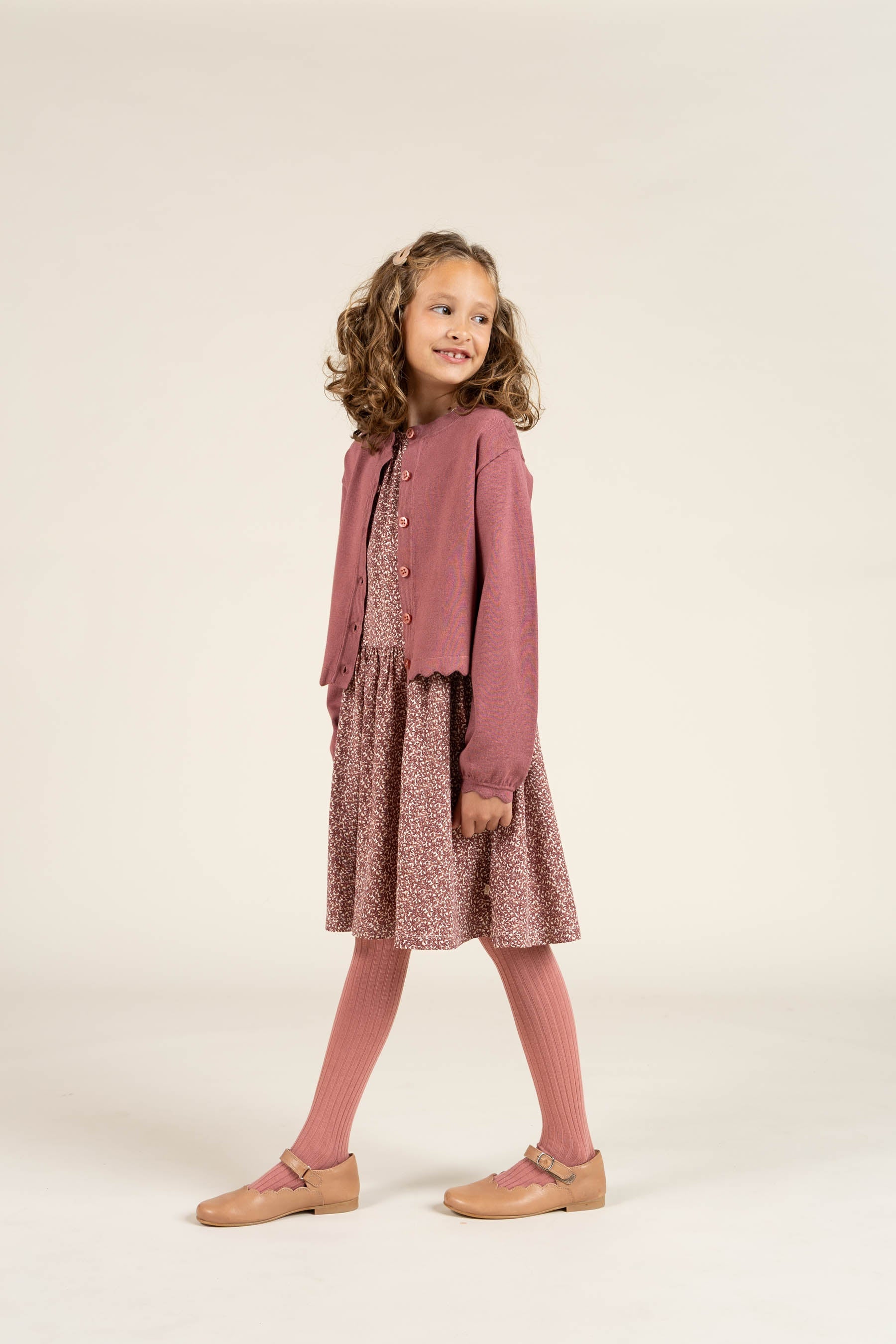 Kjole i Printet Jersey - Tween - Vintage Red | 100763 Ada