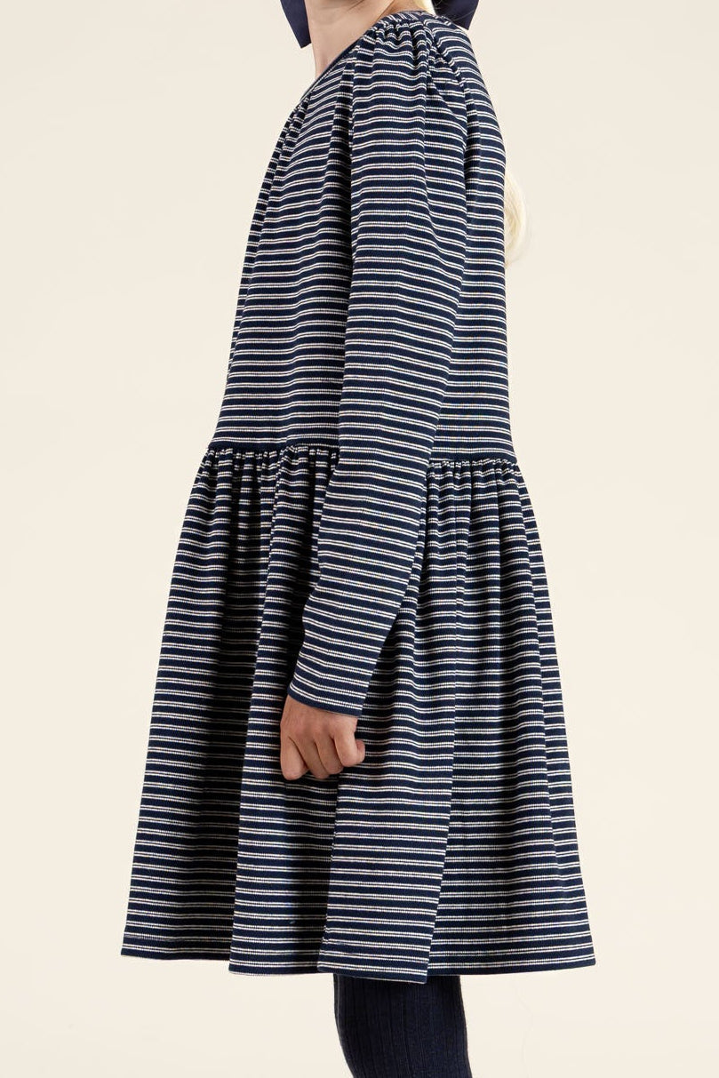 Stribet Jersey Kjole - Tween - Navy Stripe | 100653 Elise