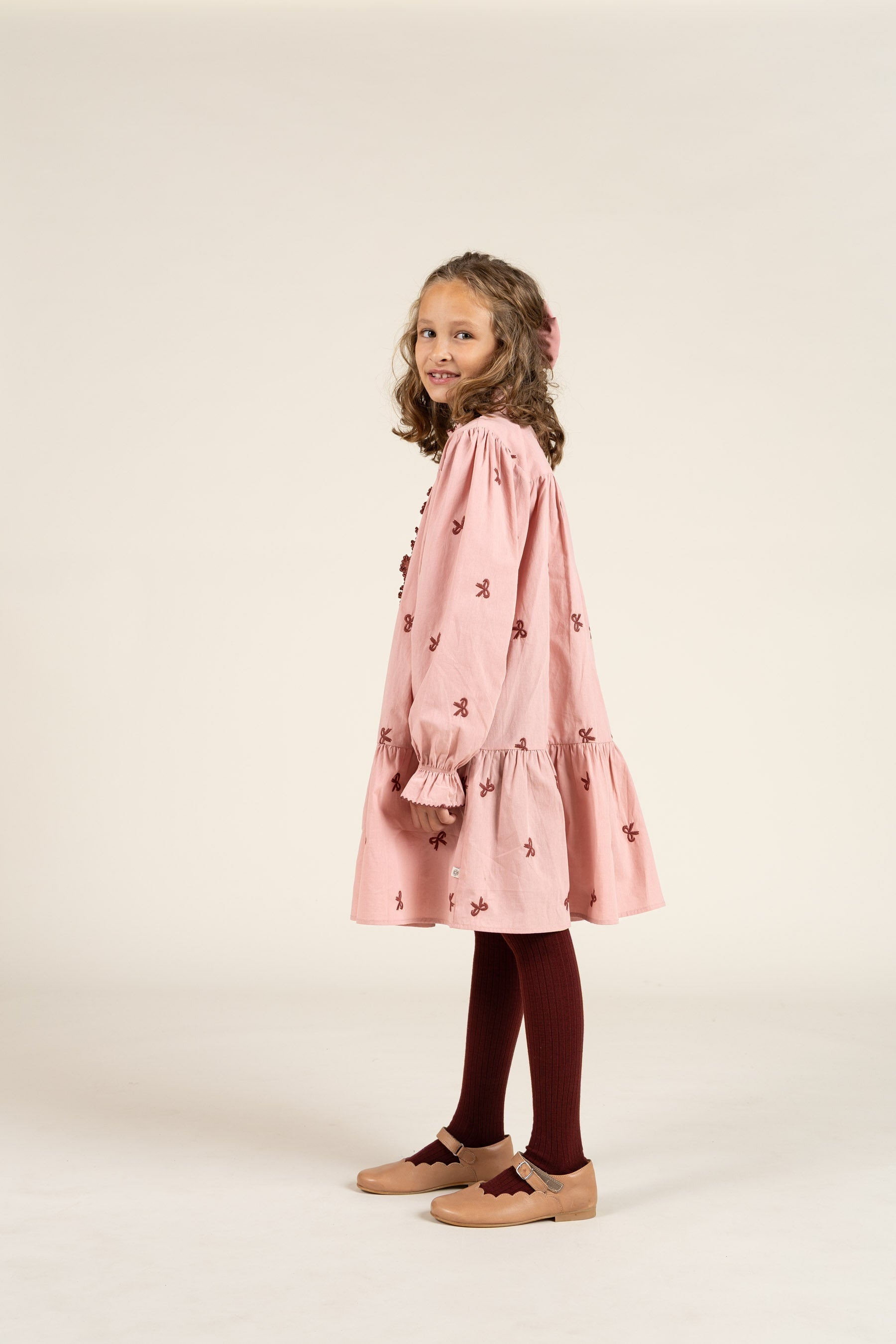 Poplin-kjole med broderi - Tween - Rose | 100682 Adison