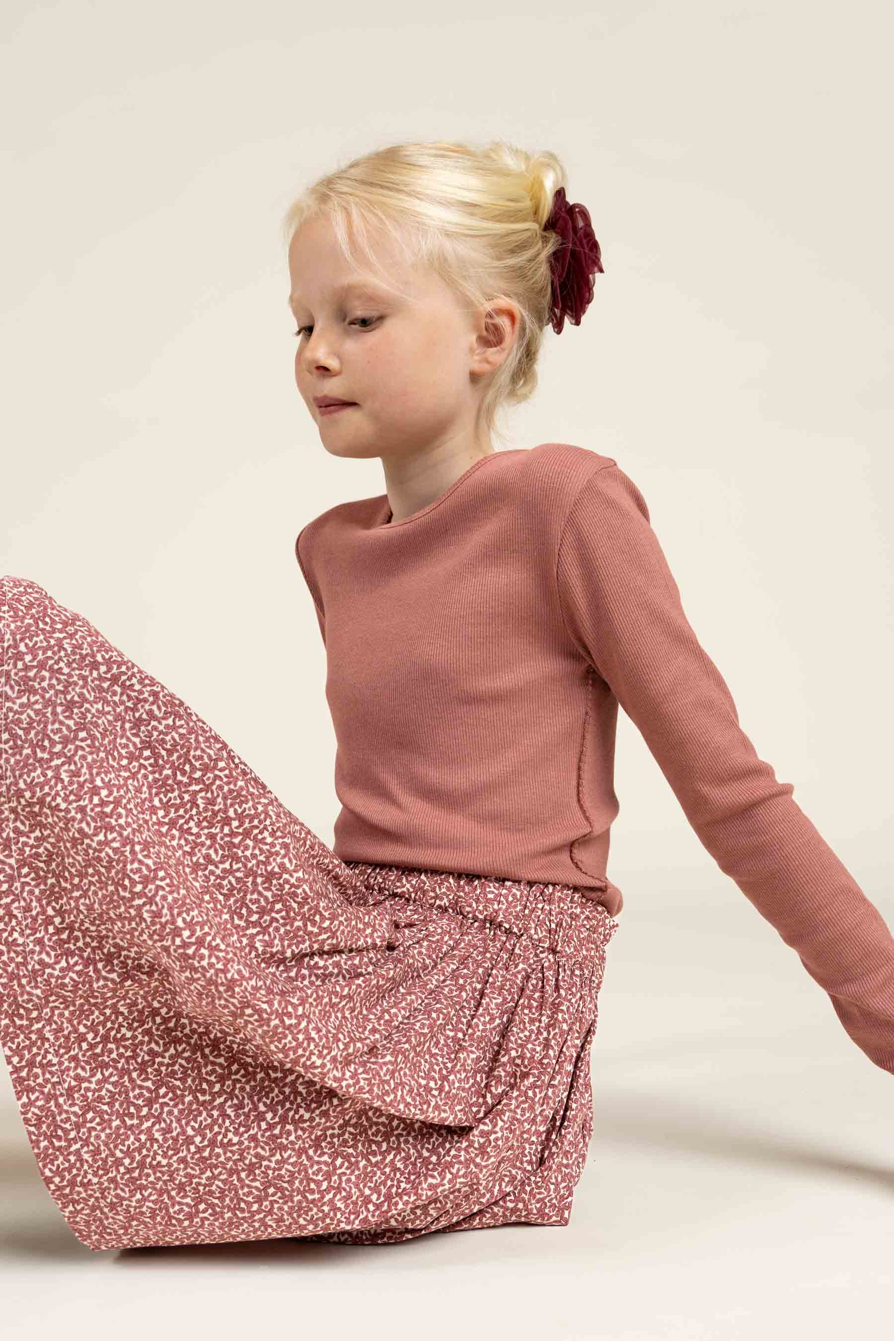 Nederdel bomulds-poplin med print - Tween - Vintage Red | 100797 Allie