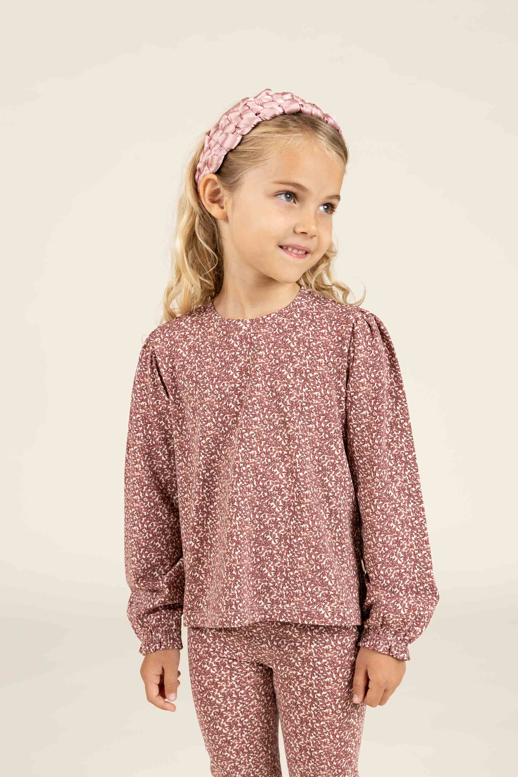 Jersey-leggings med printet - Kids - Vintage Red | 100766 Ada