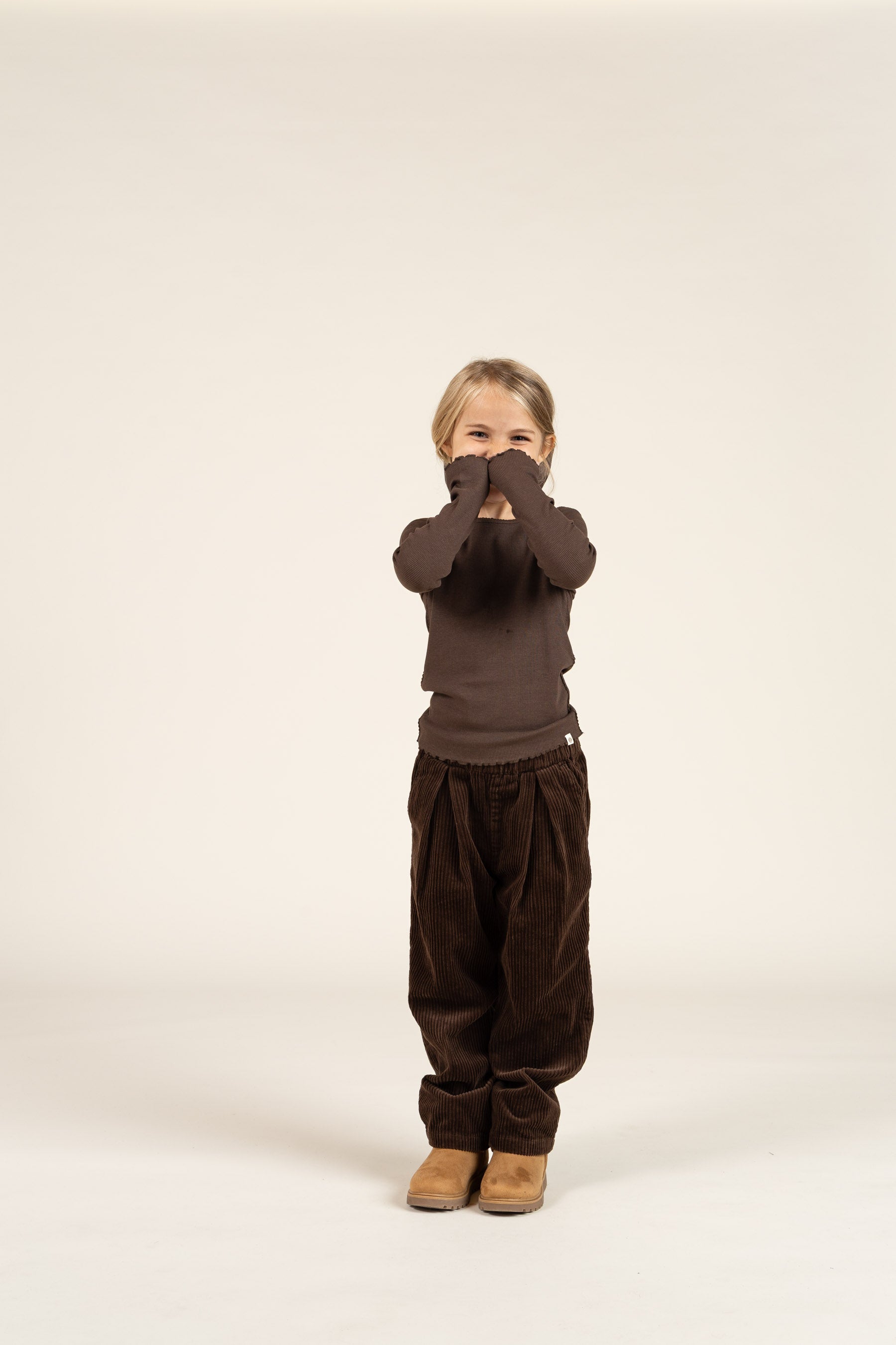 Bløde Pull-On Fløjlsbukser - Kids - Chocolate | 100621 Margot