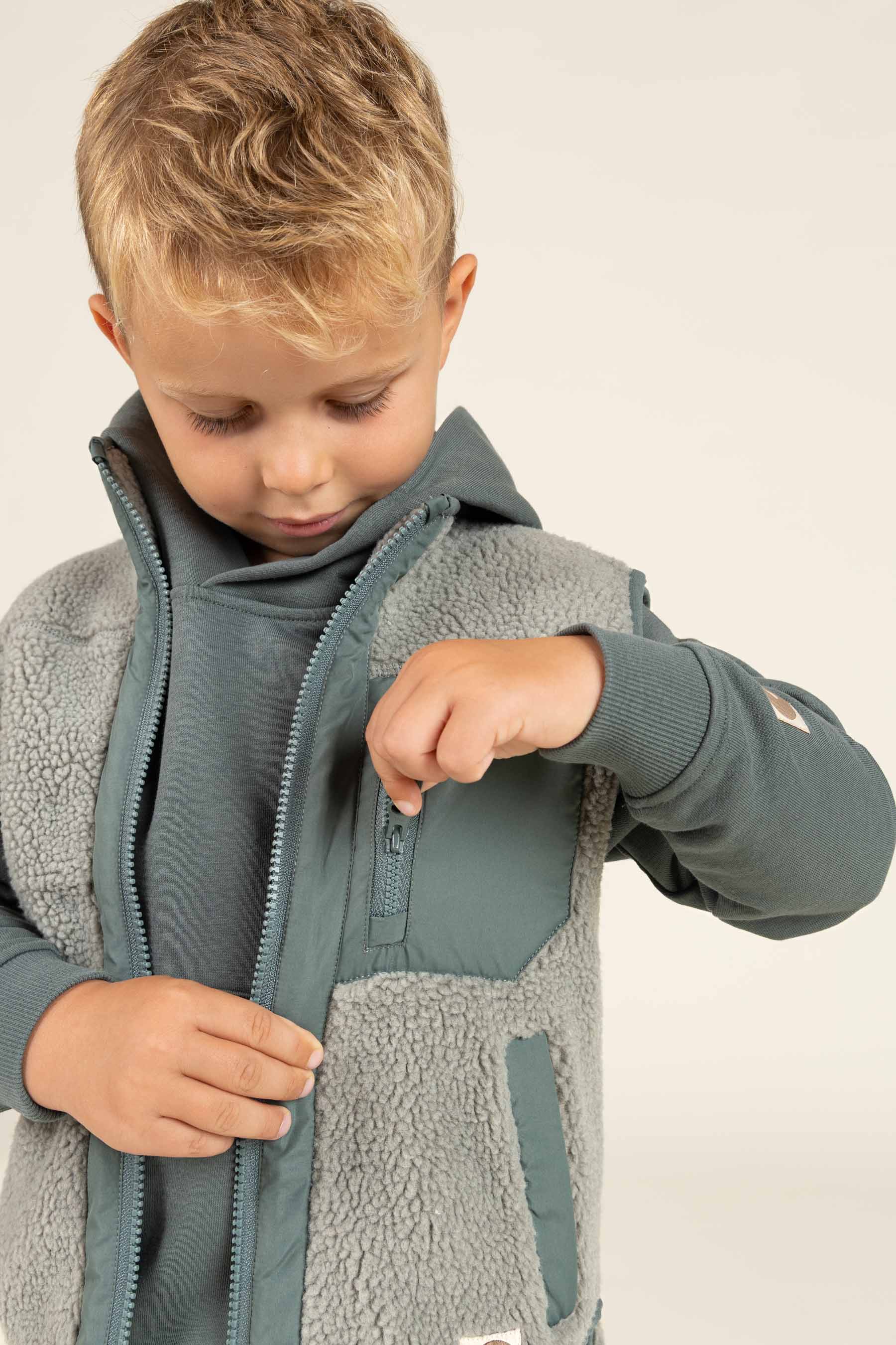 Teddyvest med Lynlås - All - Dusty Green | 100635 Elliot