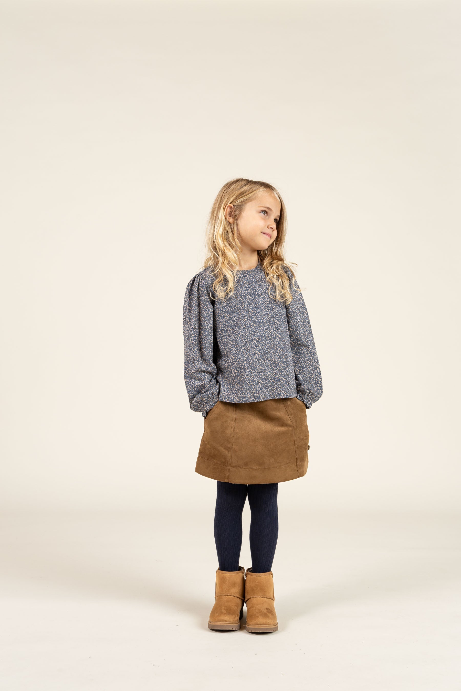 Nederdel i imiteret ruskind - Kids - Coffee | 100592 Selene