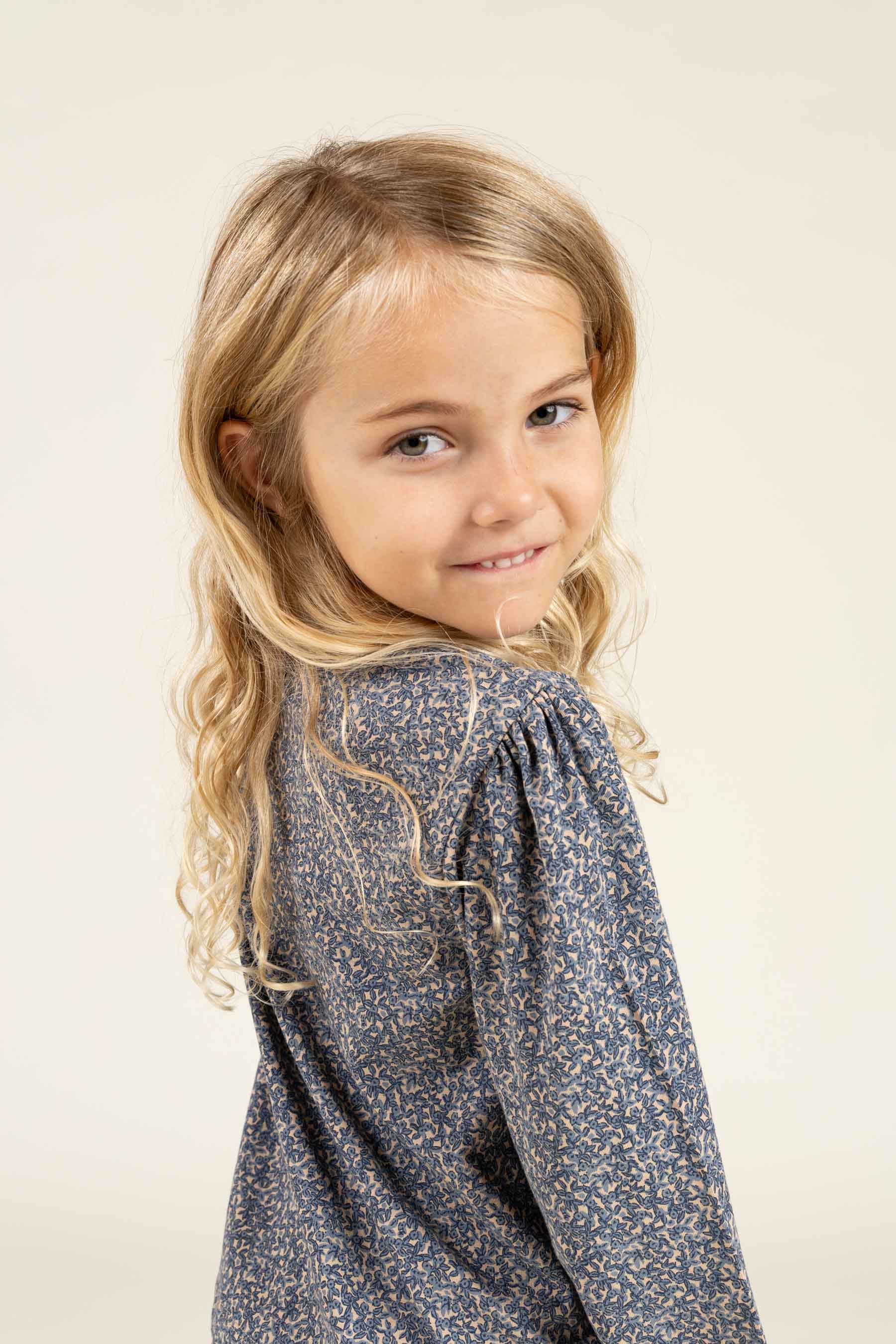 Bluse i Jersey med print - Kids - Blue | 100772 Ada