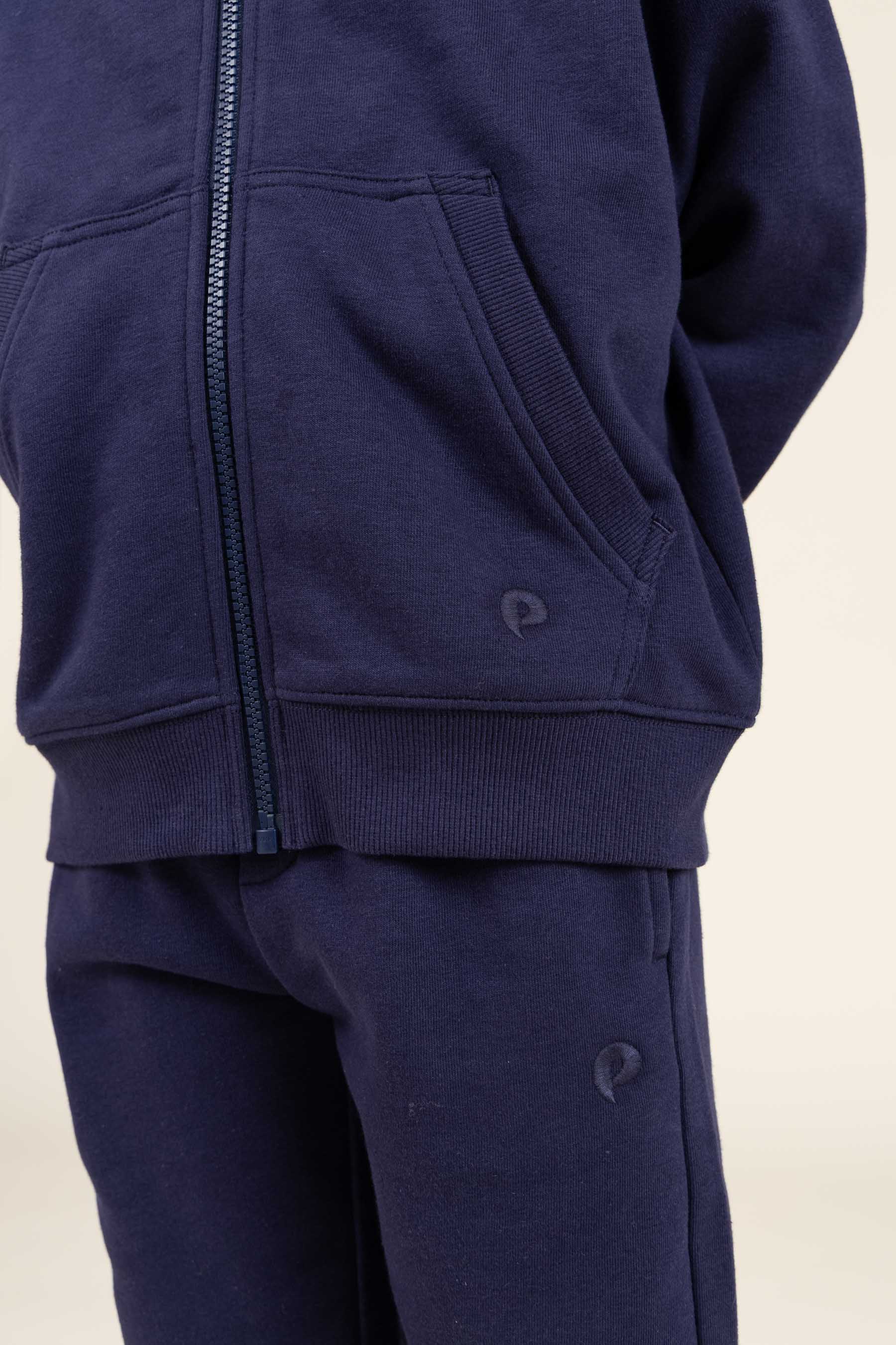 Klassisk Hoodie m. Lynlås - Kids - Marineblå | 100217 Felix