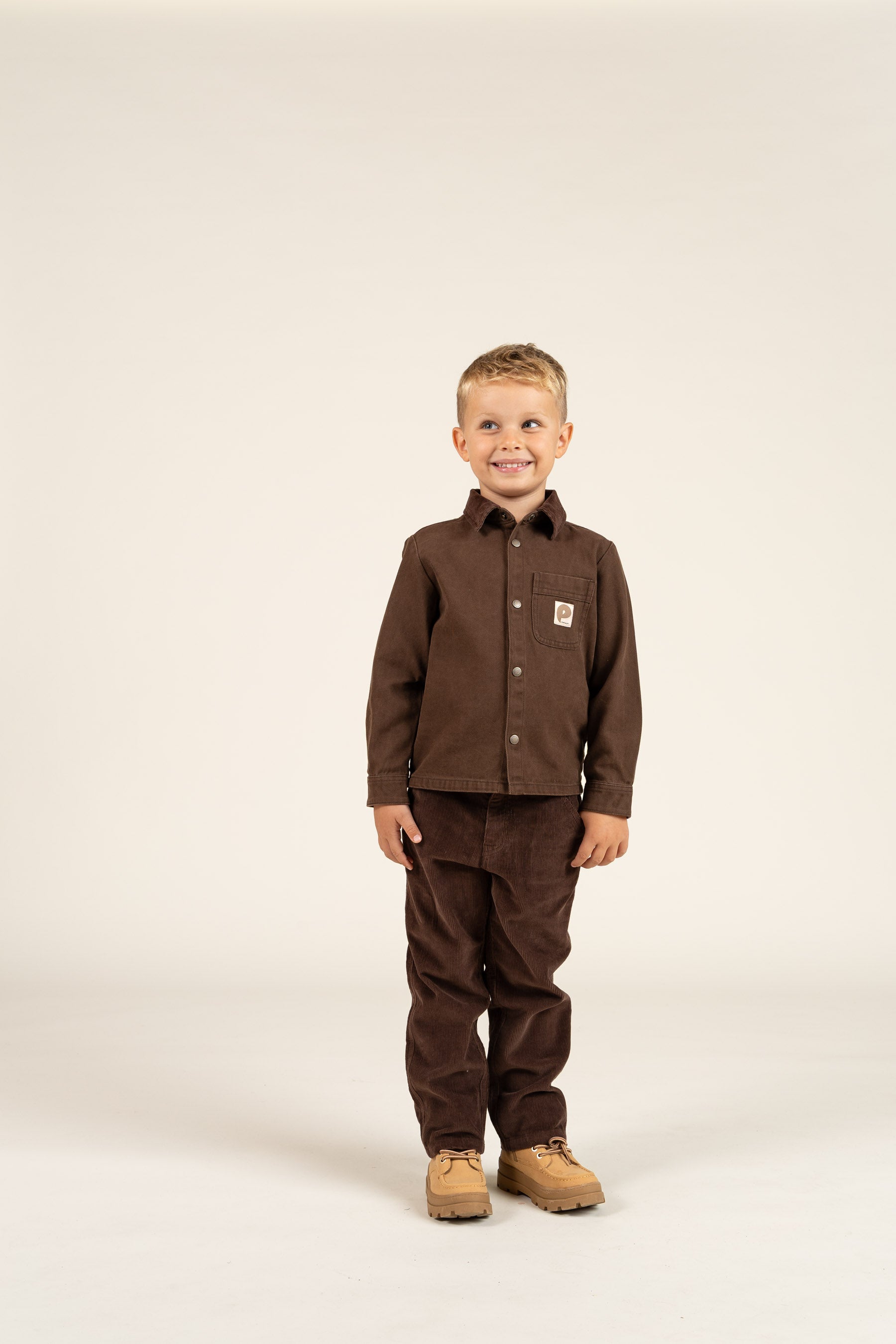 Overshirt i Twill - Kids - Chocolate | 100610 Carter