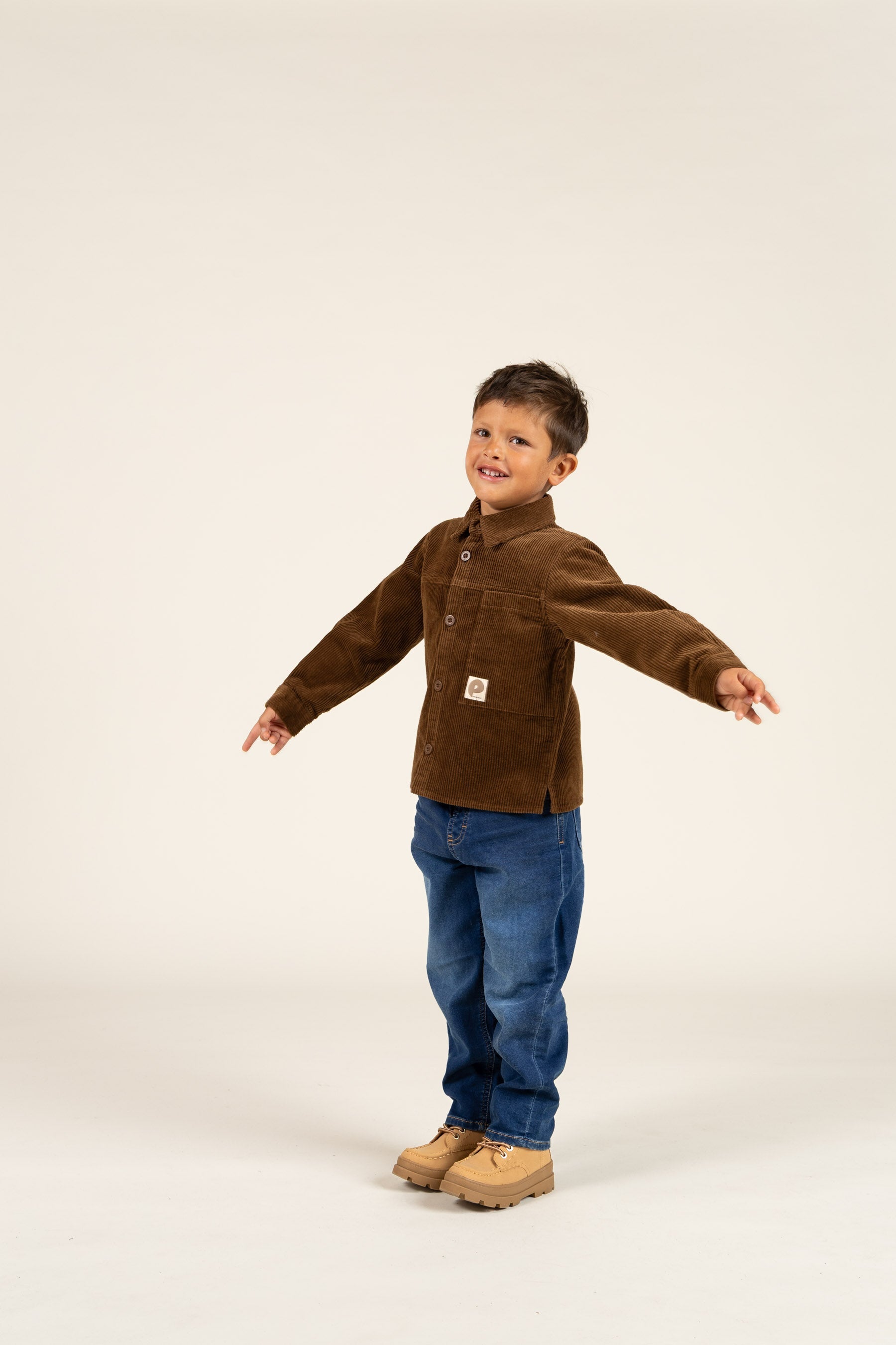 Overshirt i Fløjl - Kids - Coffee | 100598 Jace