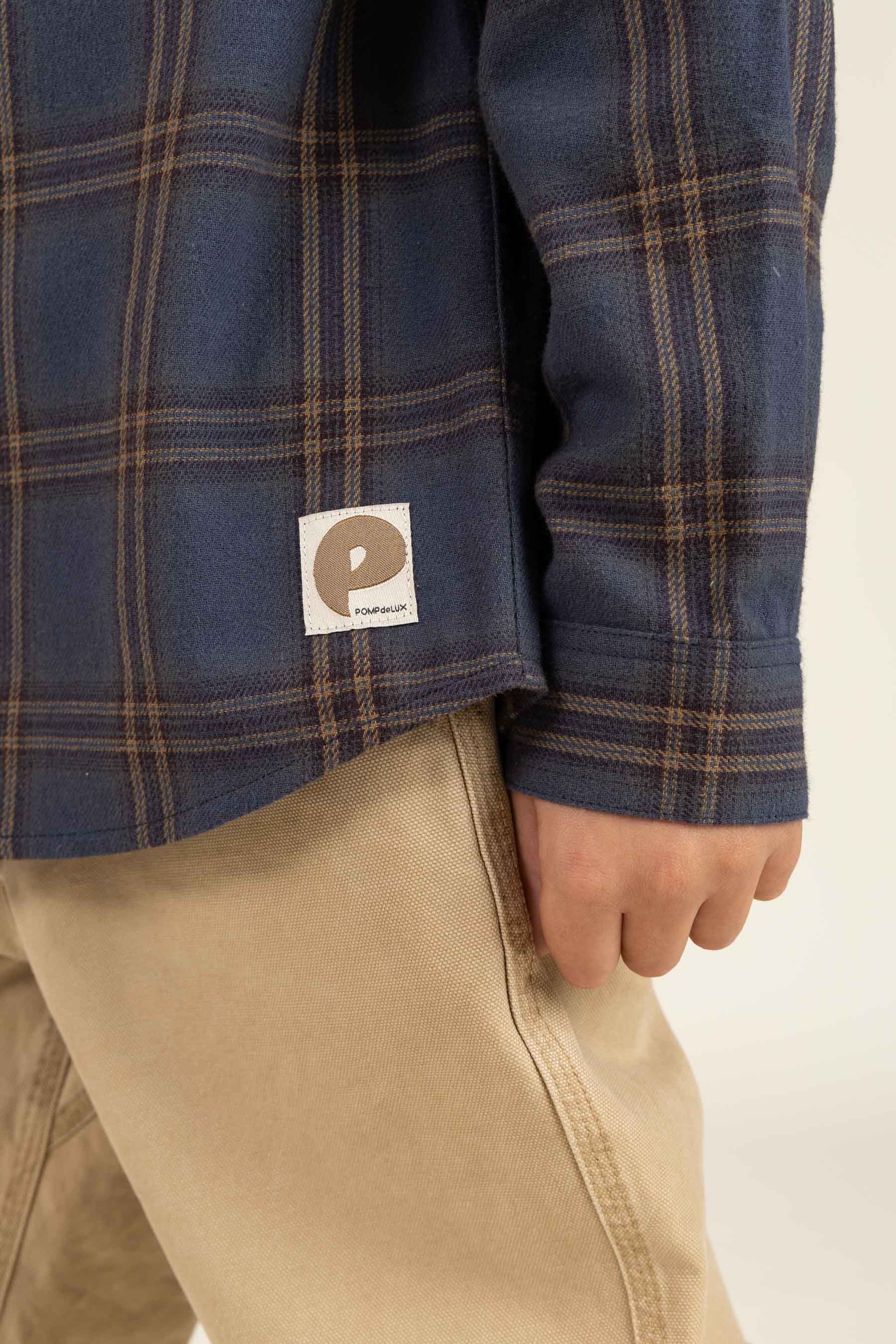 Ternet flannelskjorte - Tween - Navy Check | 100528 Henry