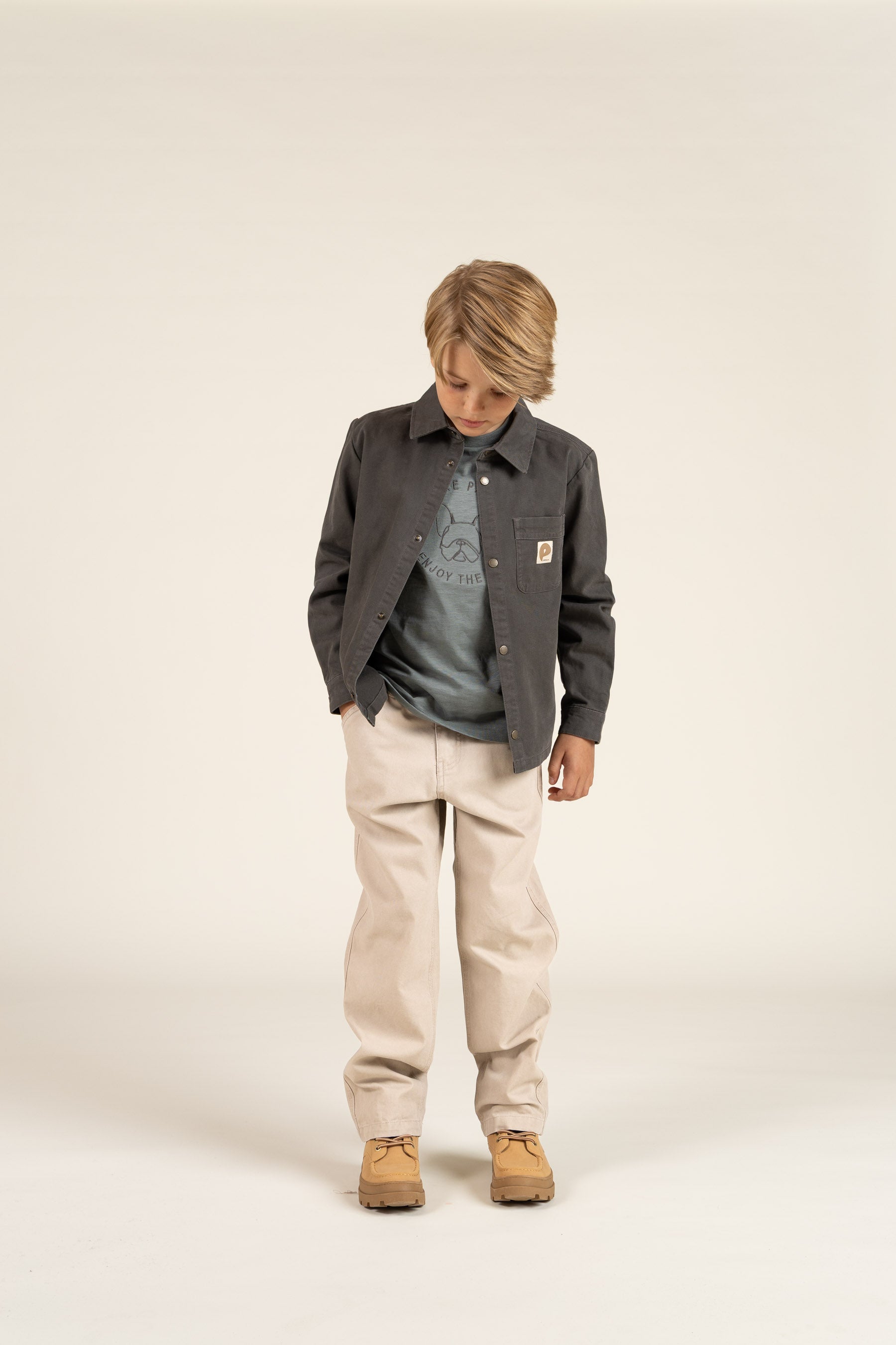 Langærmet T-shirt i Slub Jersey - Tween - Dusty Dark Green | 100835 Kevin