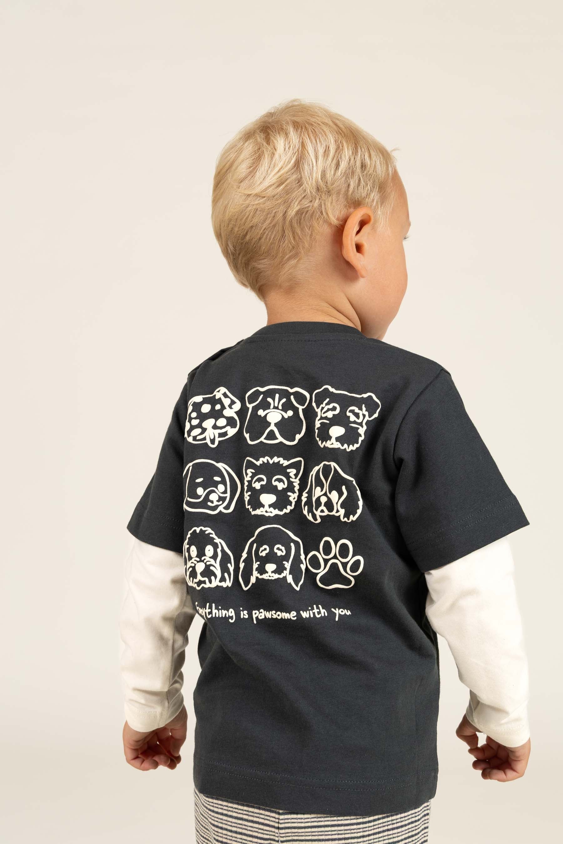 Boxy T-shirt med dobbeltærmer - Kids - Forest Green | 100840 Alex