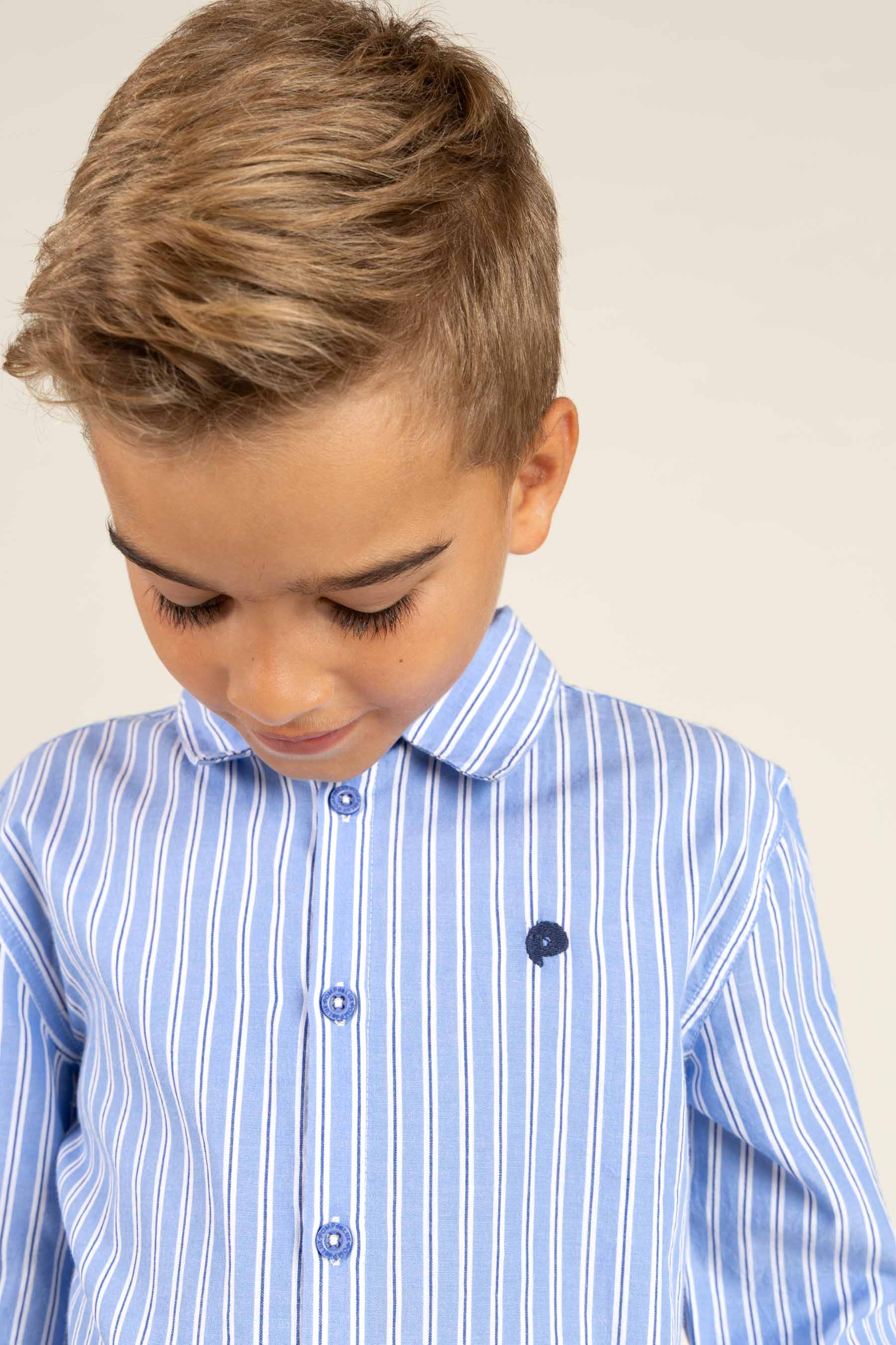 Stribet Skjorte - Tween - Blå Stribe | 100489 Kai