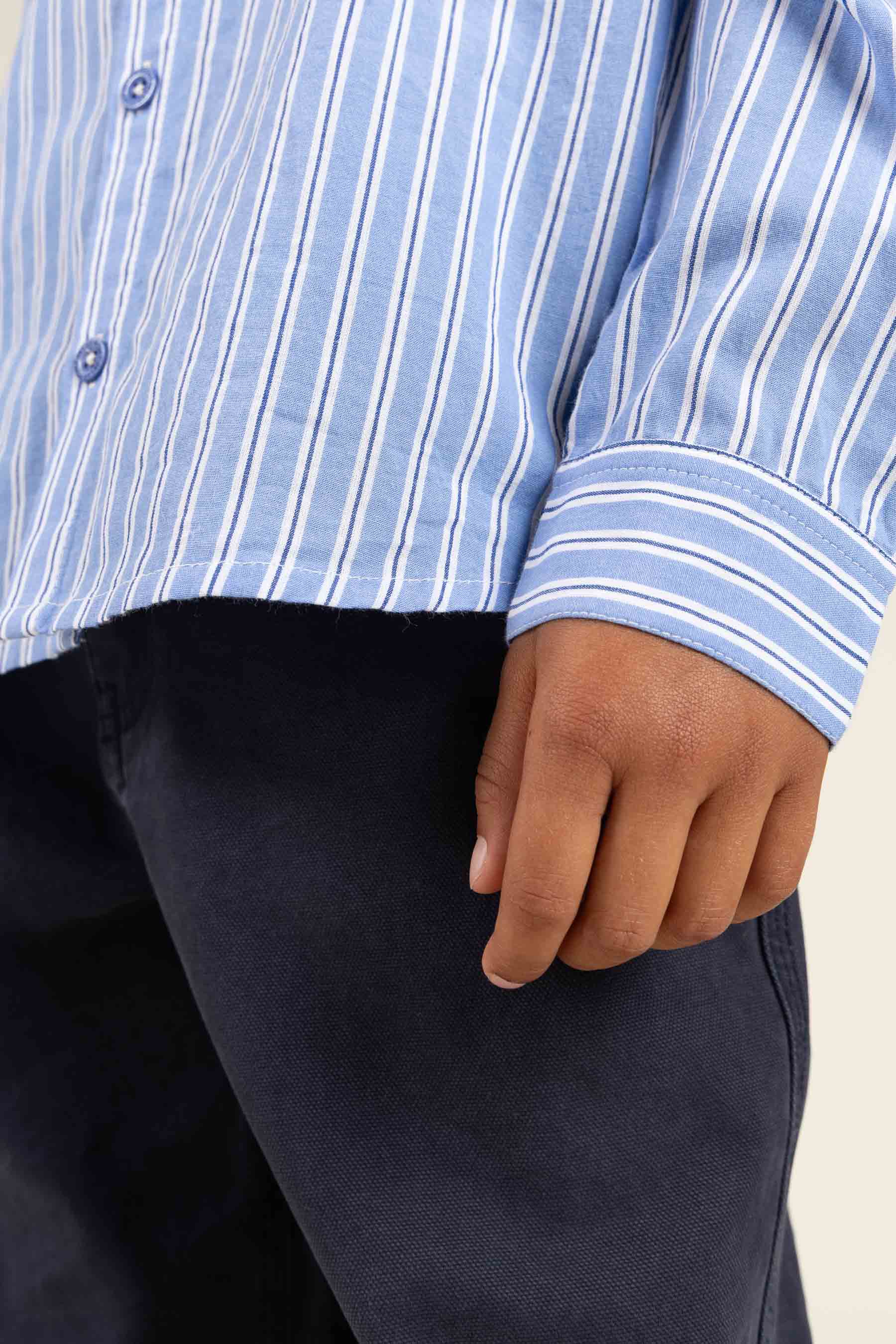 Stribet Skjorte - Tween - Blå Stribe | 100489 Kai