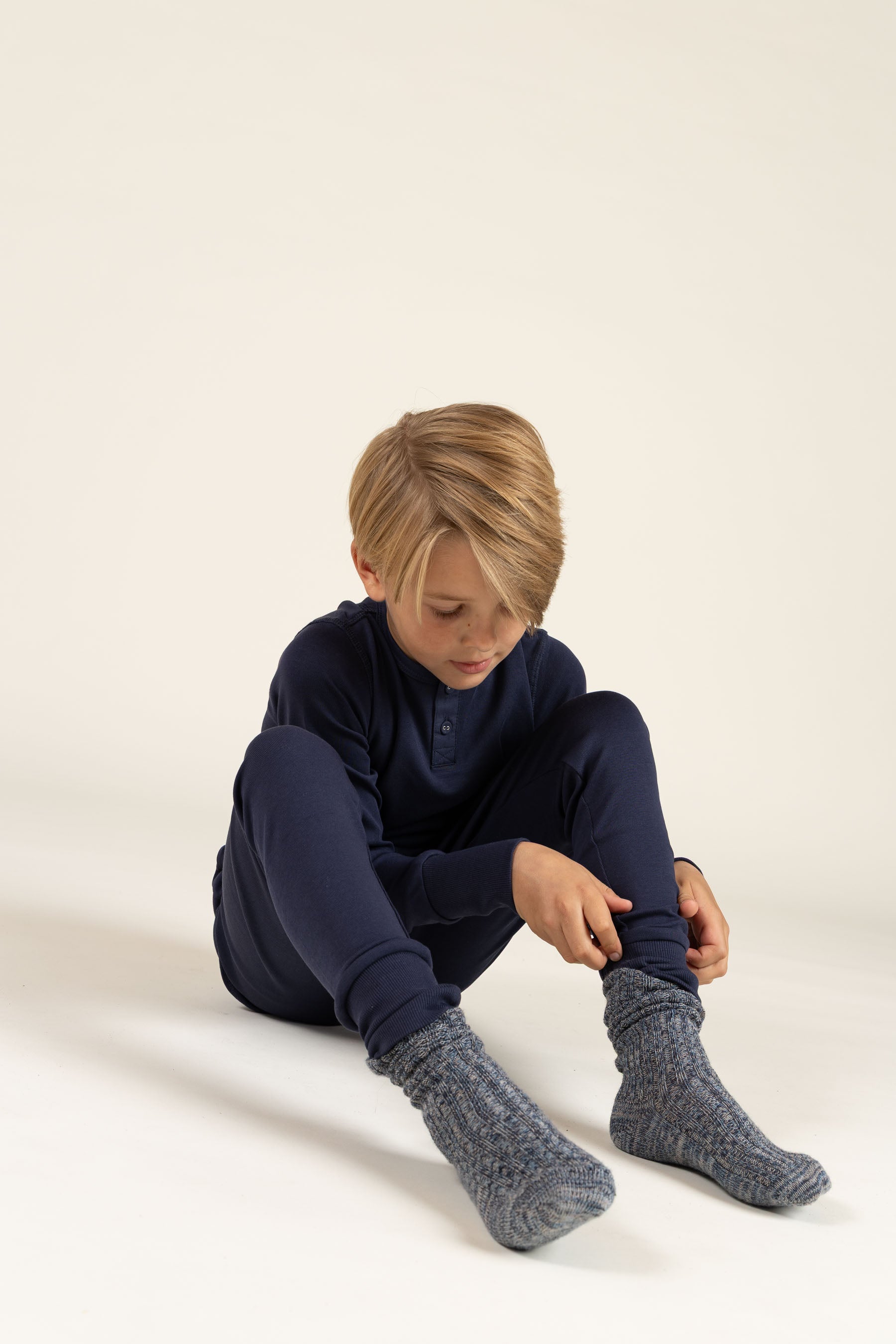 Pyjamas i jersey - Tween - Navy | 100557 Bangkok