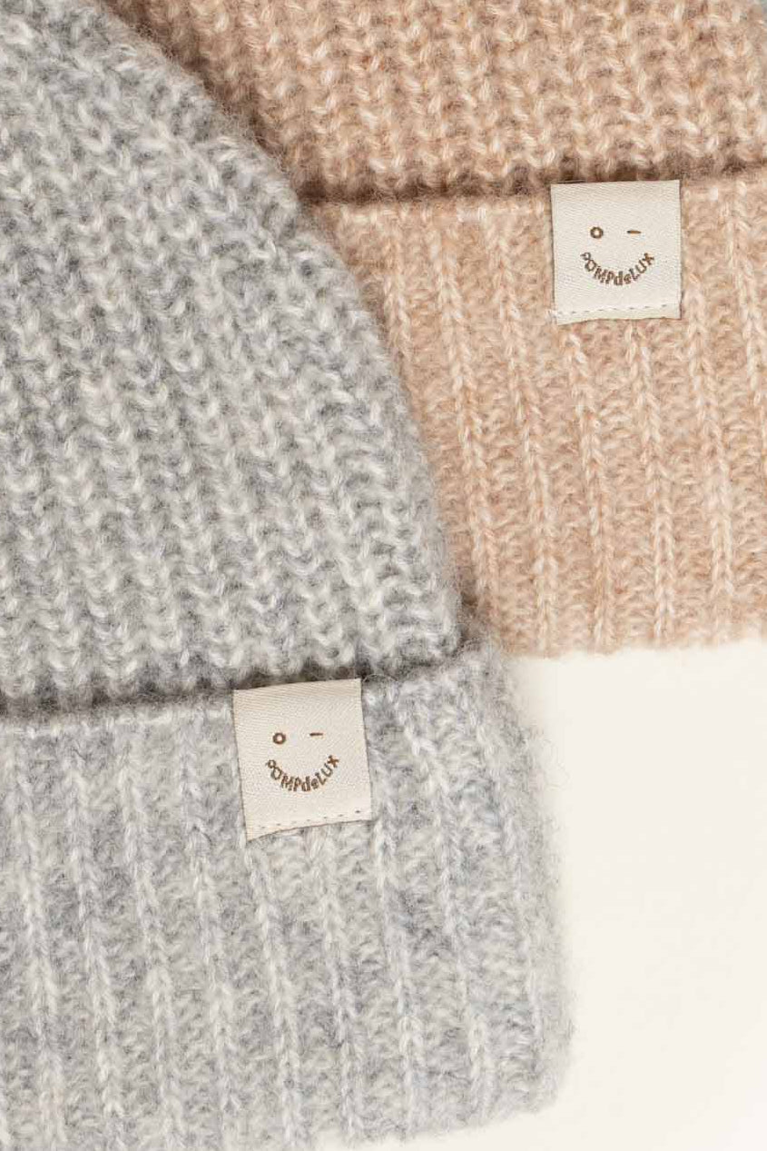 Beanie i Uldmix - All - Beige Melange | 100751 Cork