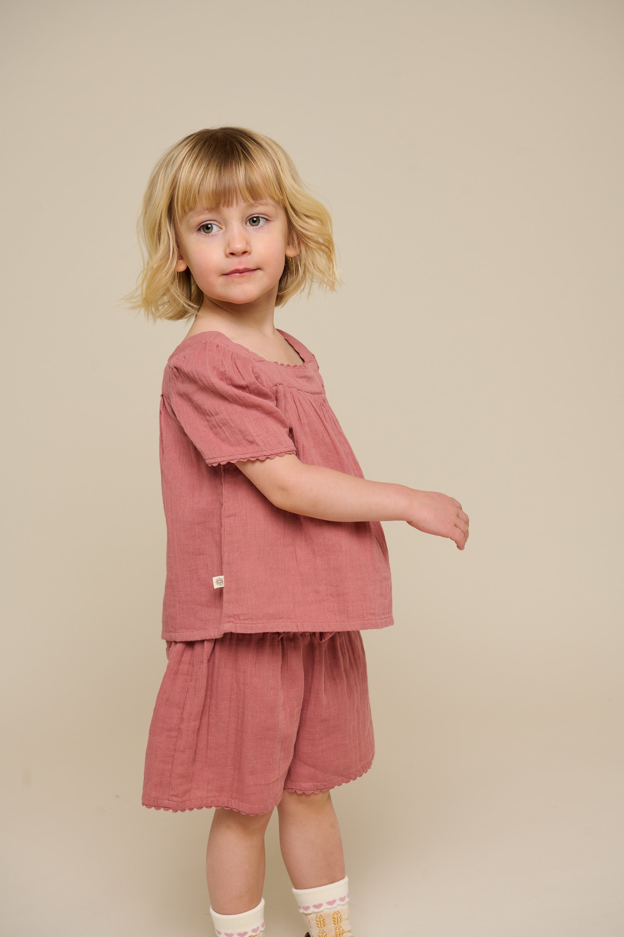 Shorts i musselin - Kids - Old Rose | 100926 Jasmine