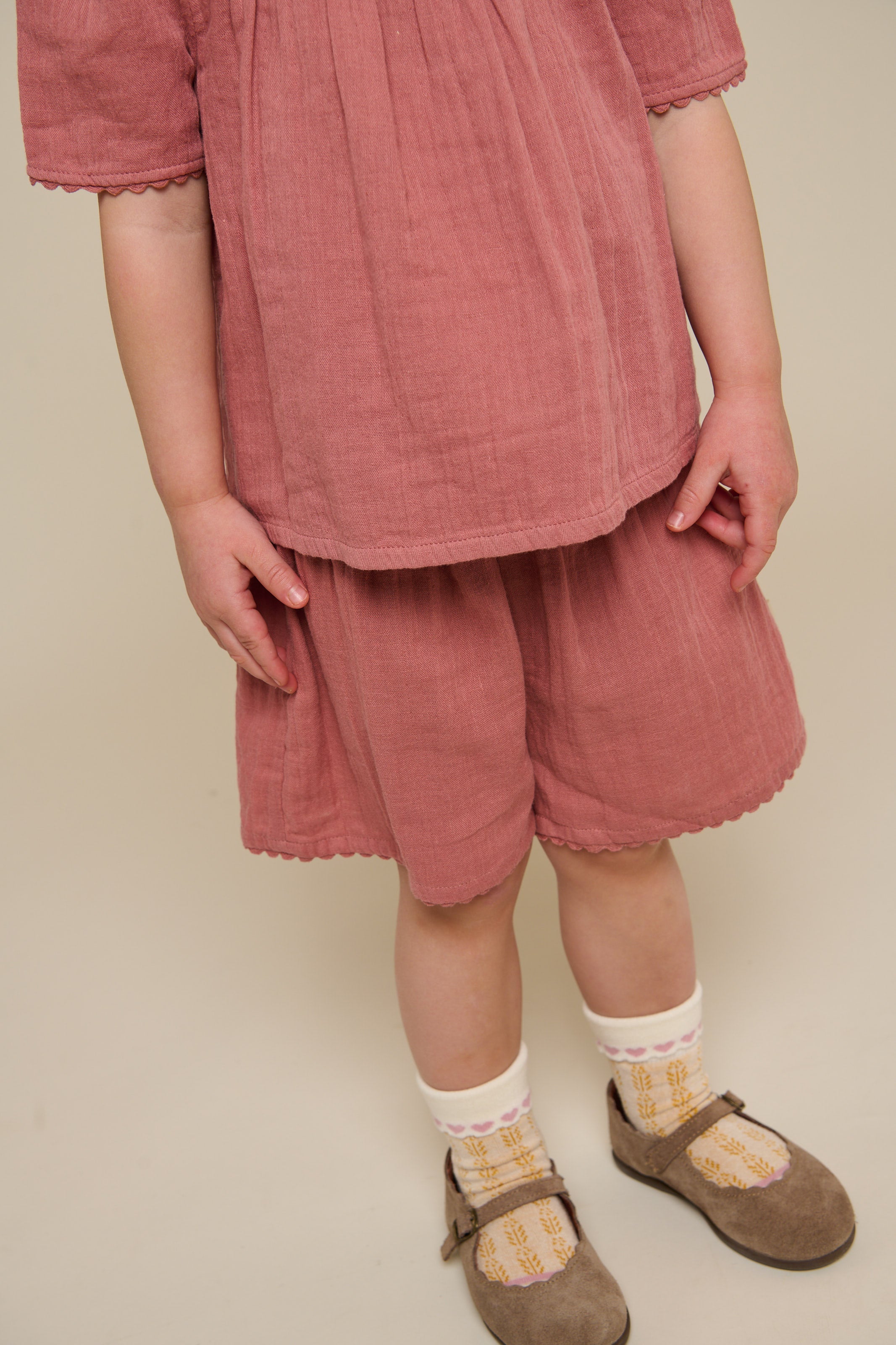 Shorts i musselin - Kids - Old Rose | 100926 Jasmine