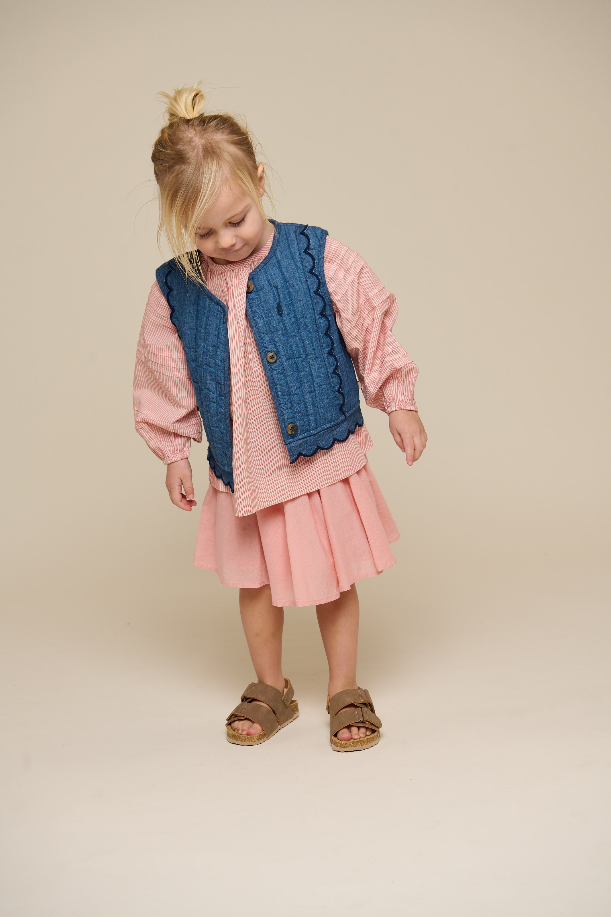 Quiltet denimvest - Kids - Blue Denim | 101052 Isabella