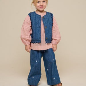 Quiltet denimvest - Kids - Blue Denim | 101052 Isabella