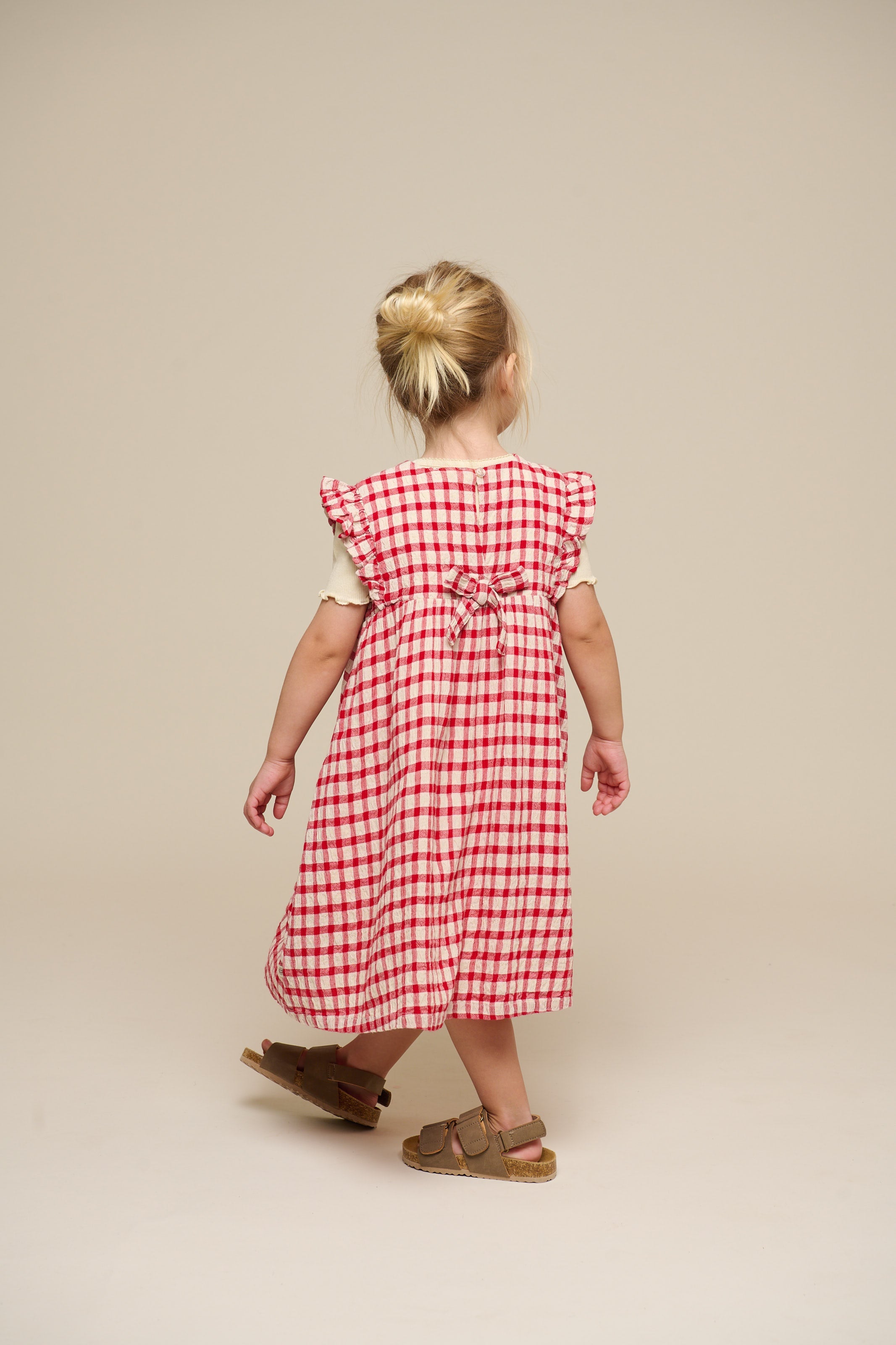 Ternet bomuldskjole - Kids - Cherry Red | 100904 Bonnie
