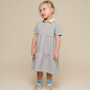 Stribet jersey kjole - Kids - Blue | 101012 Emmie