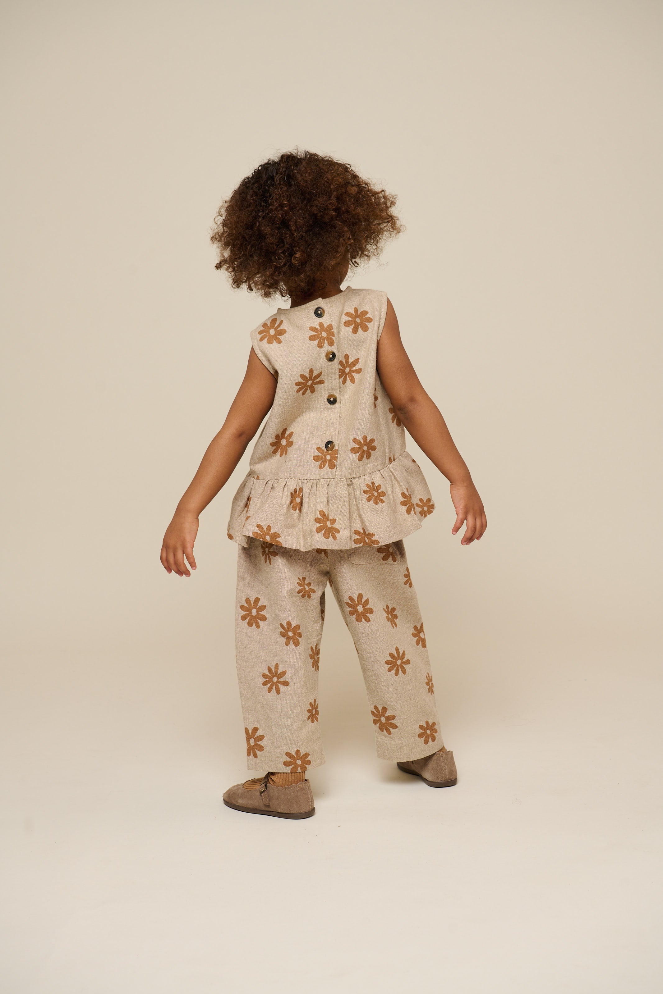 Printet bomuldstop - Kids - Sand | 101205 Molly