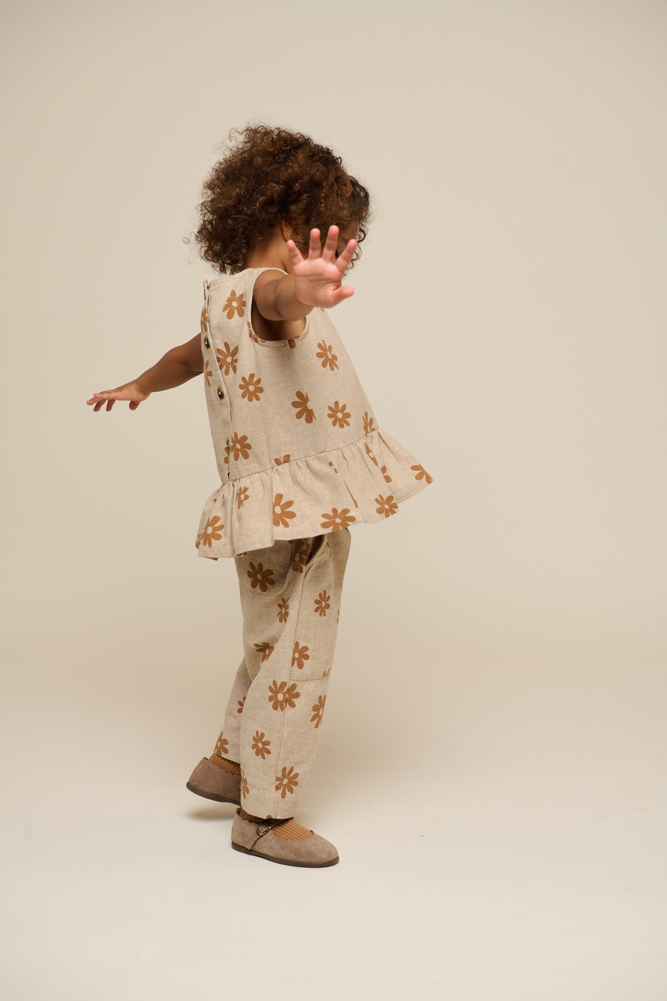 Printet bomuldstop - Kids - Sand | 101205 Molly