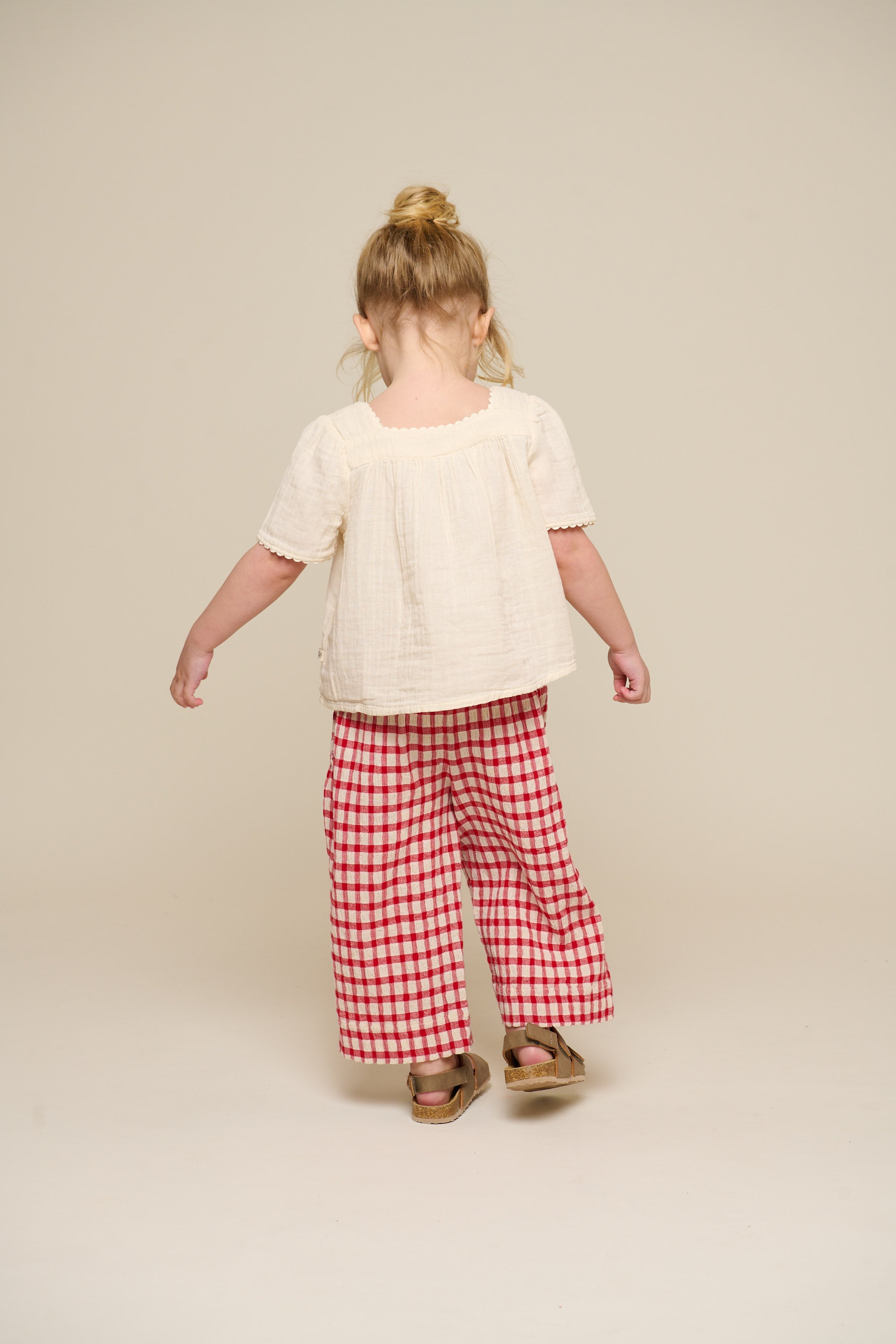 Ternede bomuldsbukser - Kids - Cherry Red | 100906 Bonnie