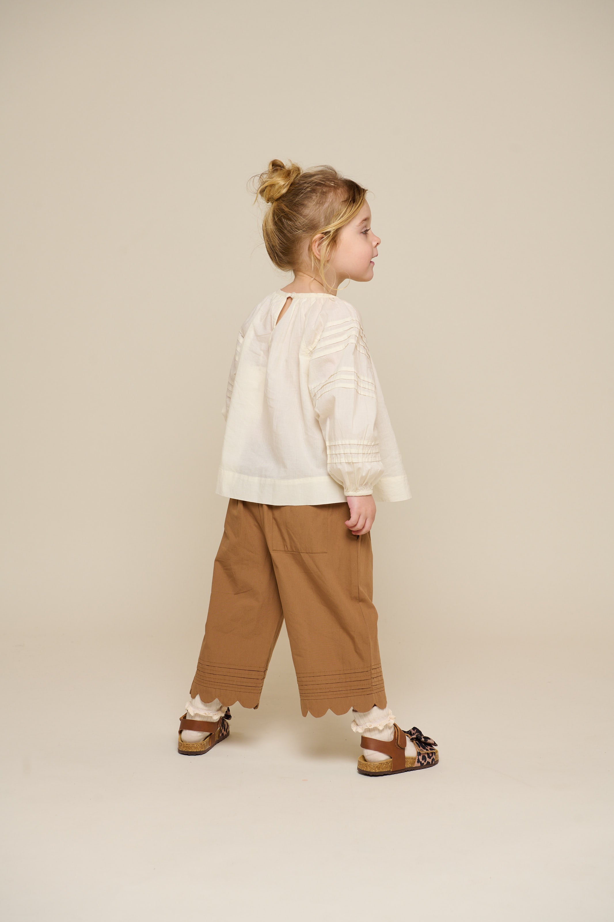 Poplinbukser med muslingekant - Kids - Coconut | 101048 Joy