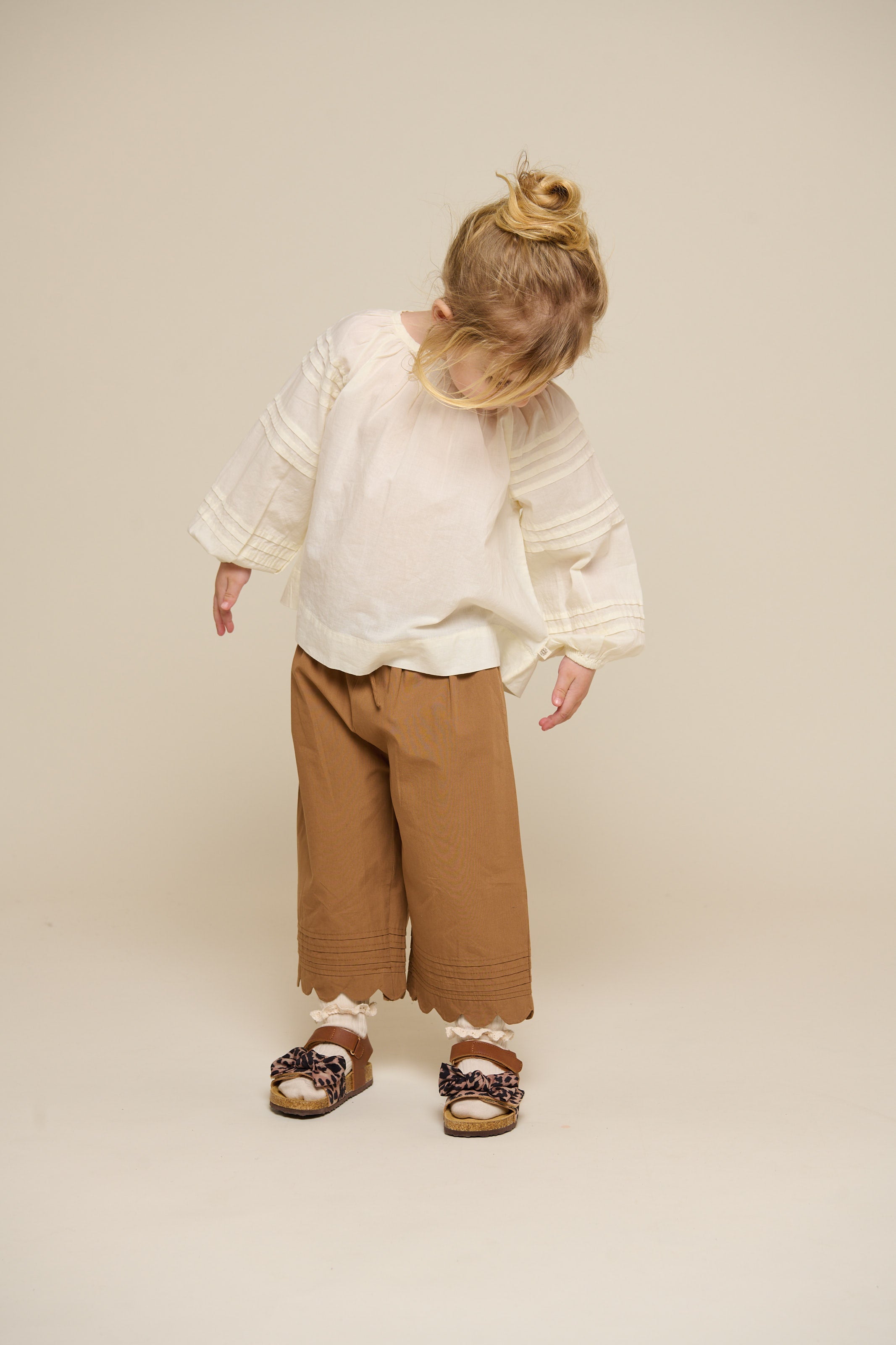 Poplinbukser med muslingekant - Kids - Coconut | 101048 Joy