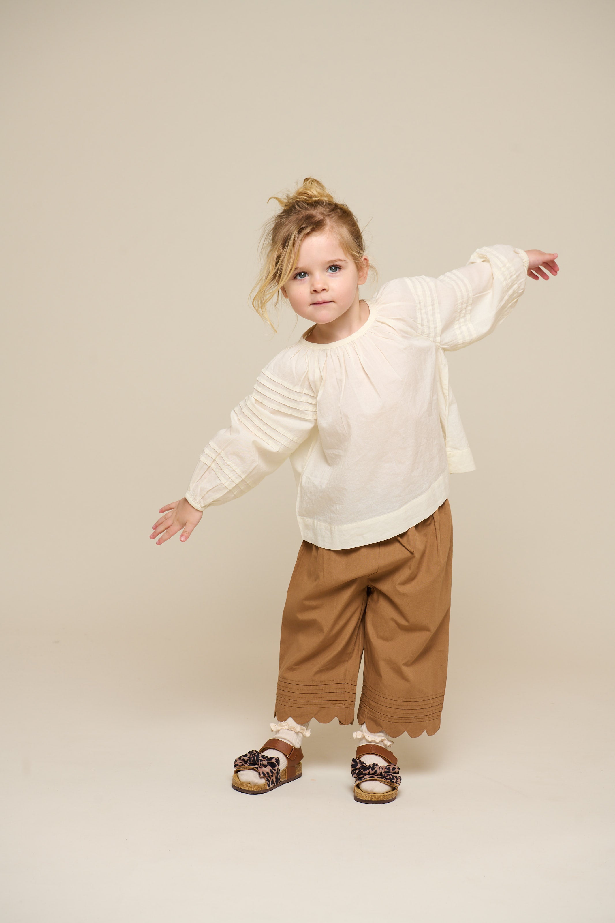 Langærmet bluse - Kids - Offwhite | 100988 Willa
