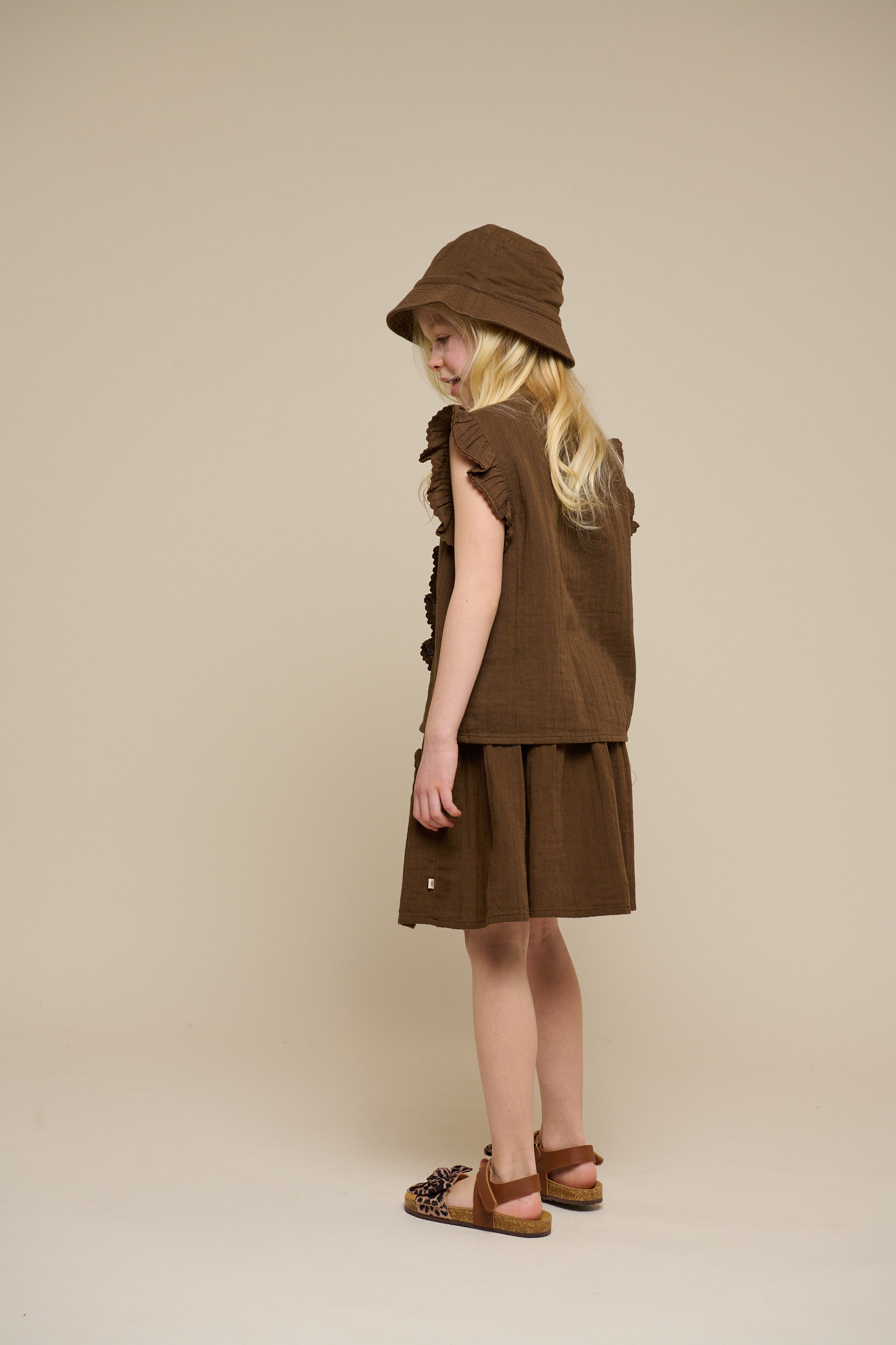 Nederdel i musselin - Tween - Dark Brown | 100935 Jasmine