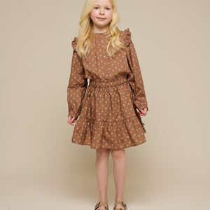 Skjortebluse i printet poplin - Tween - Coconut | 101088 Camilla
