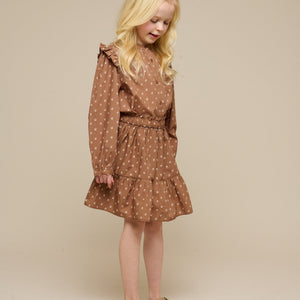 Nederdel i printet poplin - Tween - Coconut | 101086 Camilla