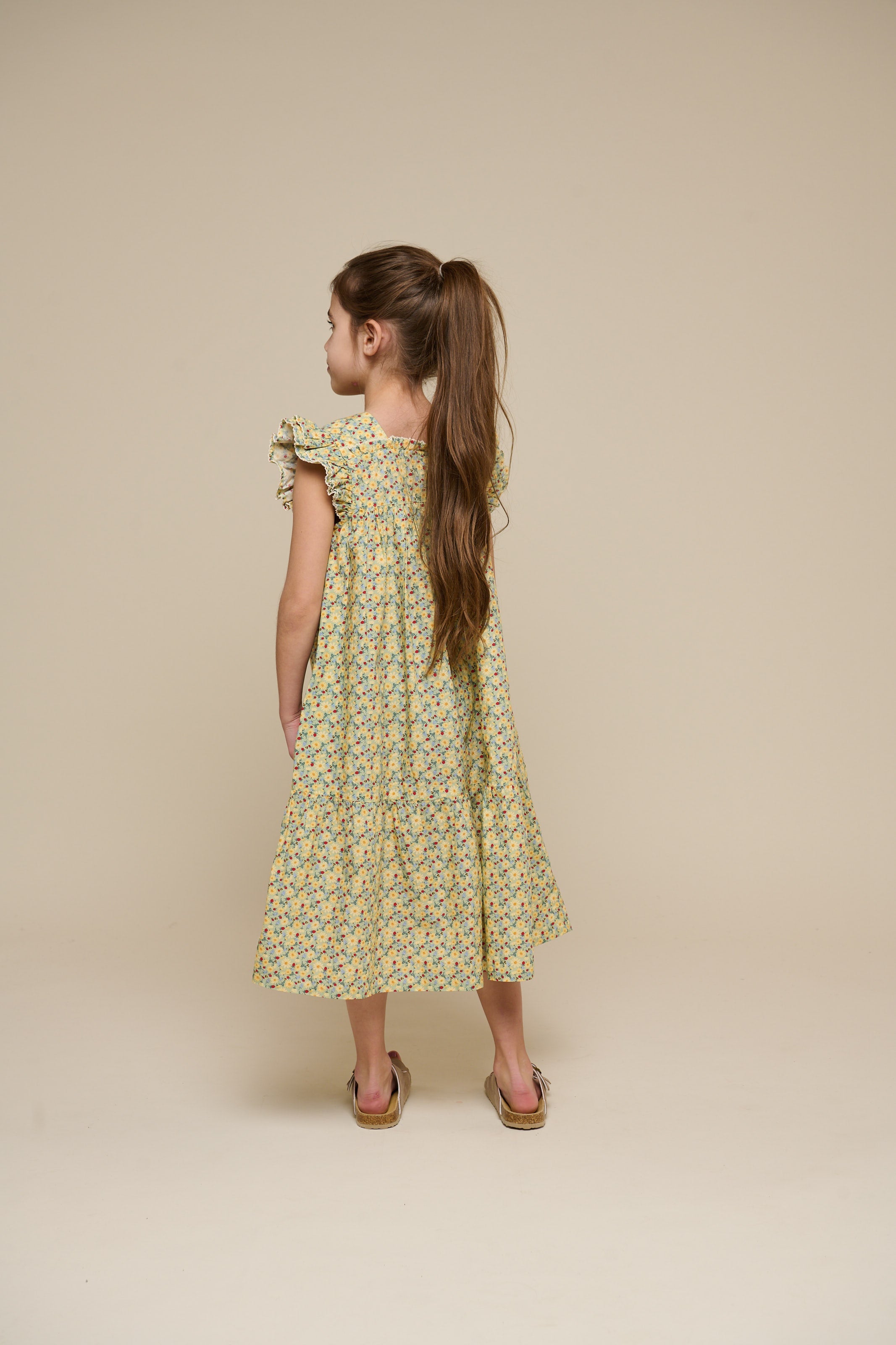 Blomstret poplinkjole - Tween - Green | 100963 Poppy