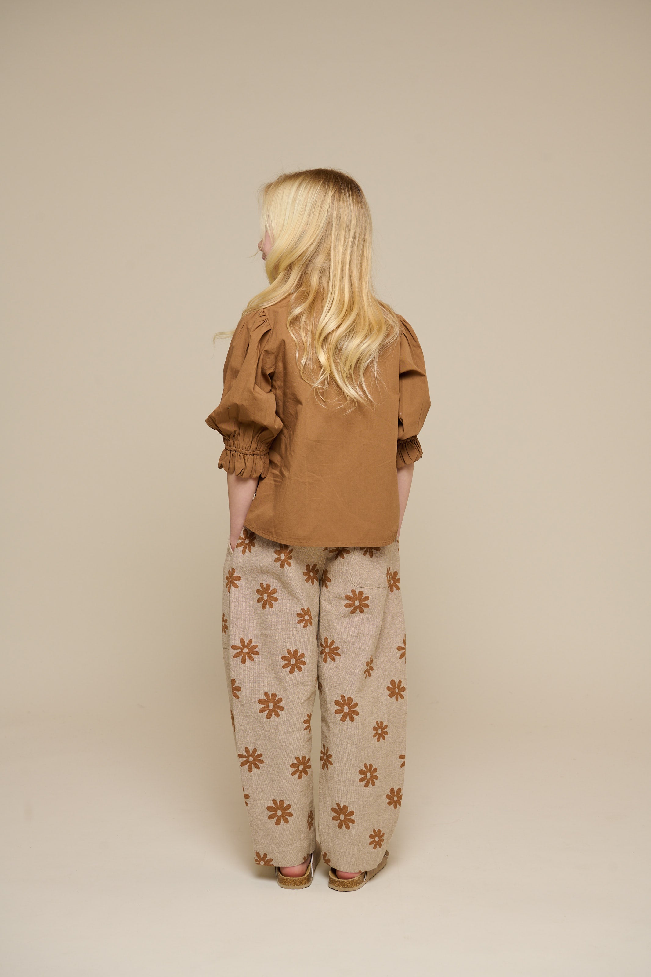 Printede bomuldsbukser - Tween - Sand | 101208 Molly