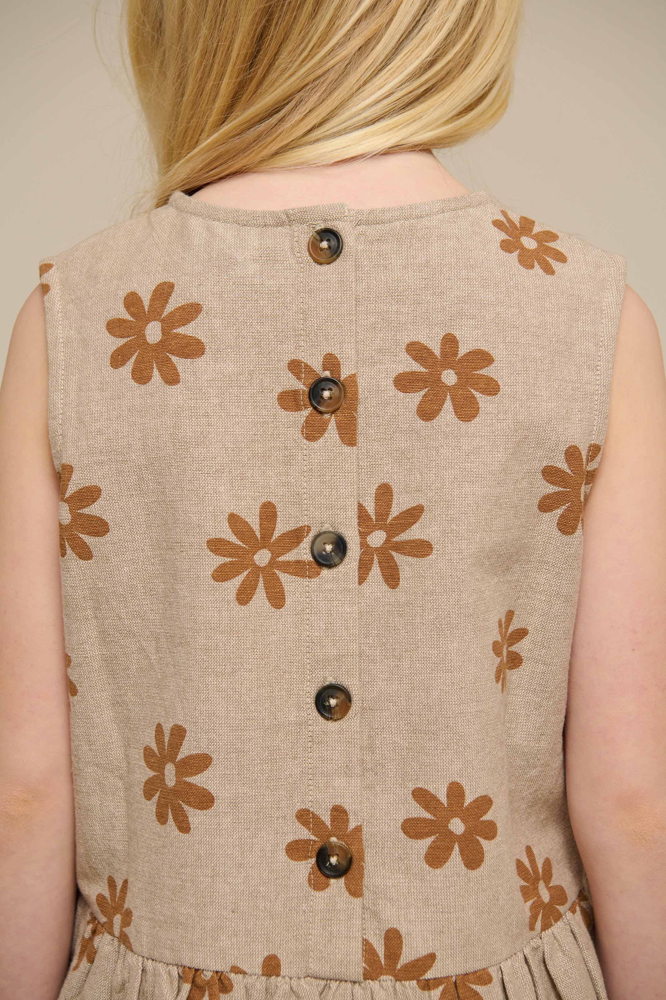 Printet bomuldstop - Tween - Sand | 101206 Molly