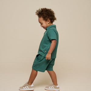 Jerseyshorts med struktur - Kids - Tropical Green | 101219 Sonny