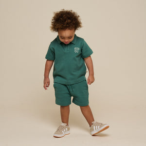 Polo T-shirt i jersey med struktur - Kids - Tropical Green | 101215 Sonny
