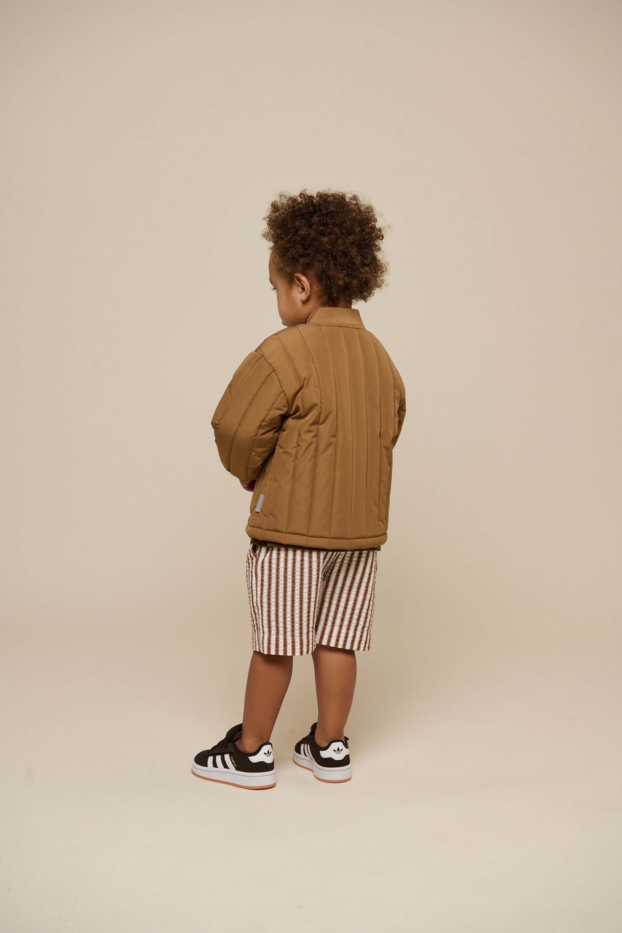 Stribede seersucker shorts - Kids - Brown | 101187 Frank