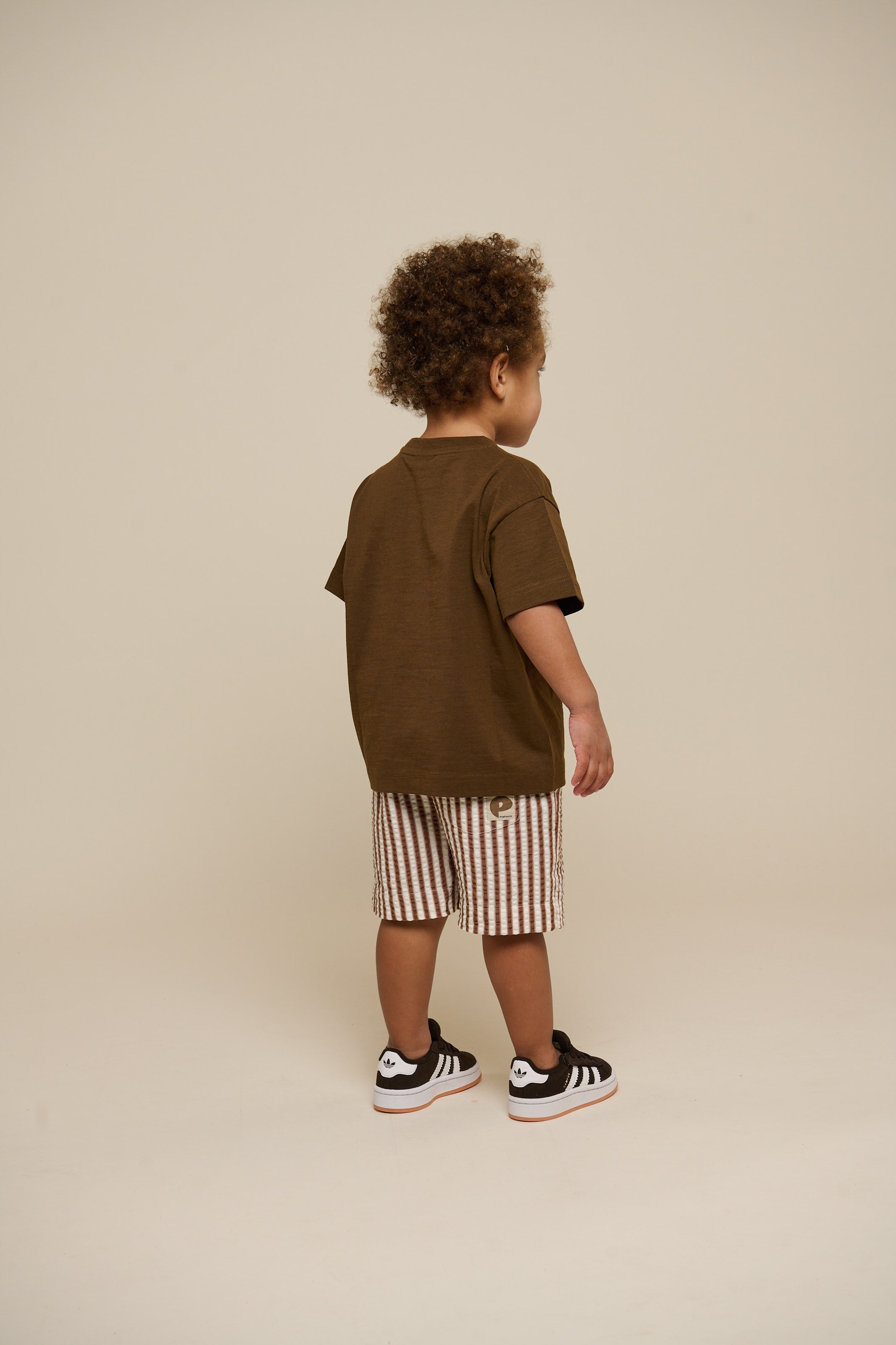 Stribede seersucker shorts - Kids - Brown | 101187 Frank