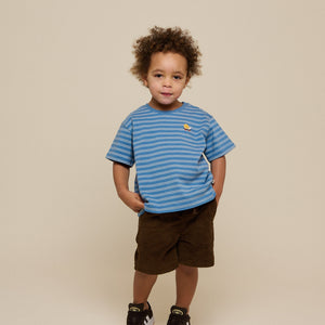 Stribet T-shirt - Kids - Dusty Blue | 101179 Otto