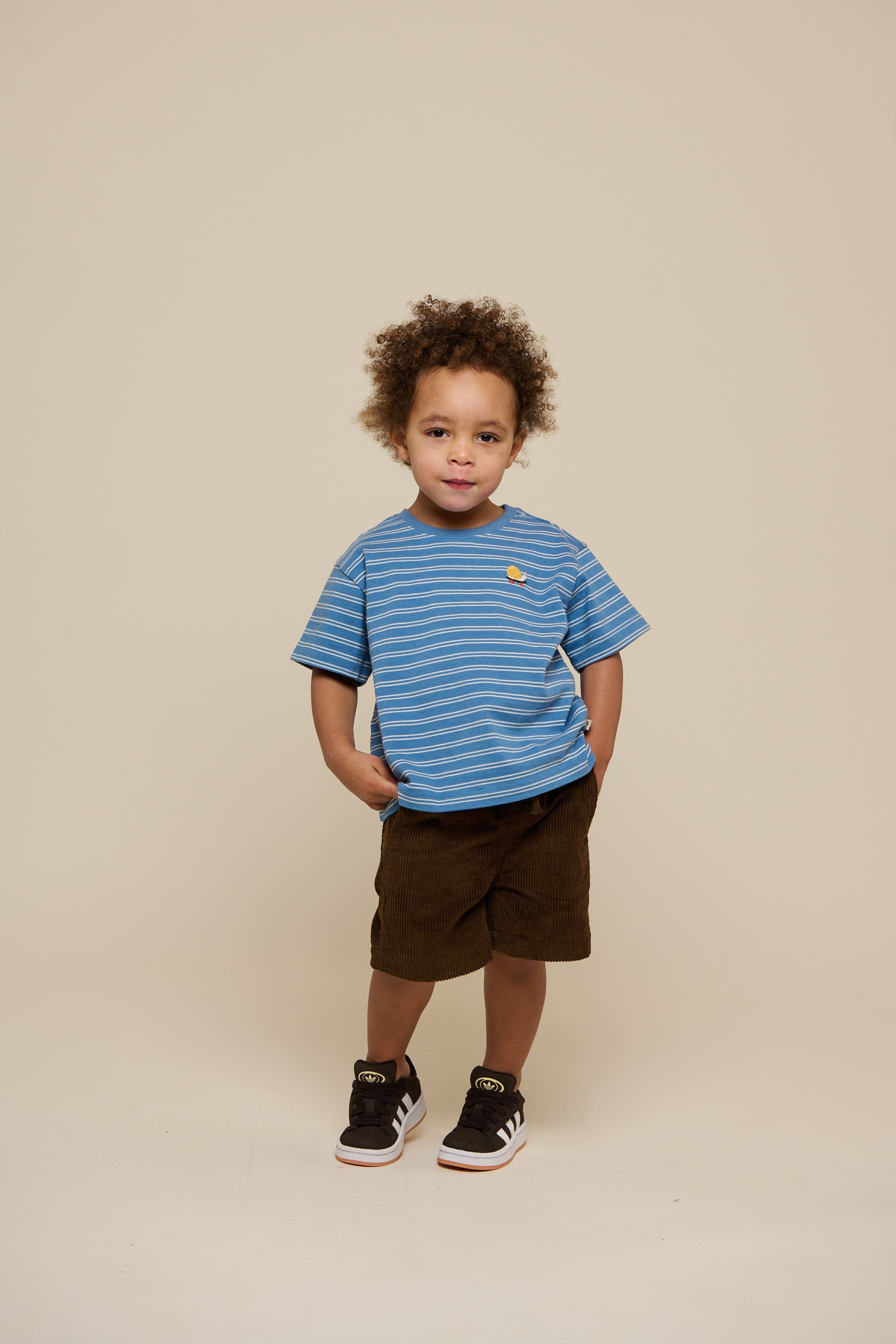 Stribet T-shirt - Kids - Dusty Blue | 101179 Otto