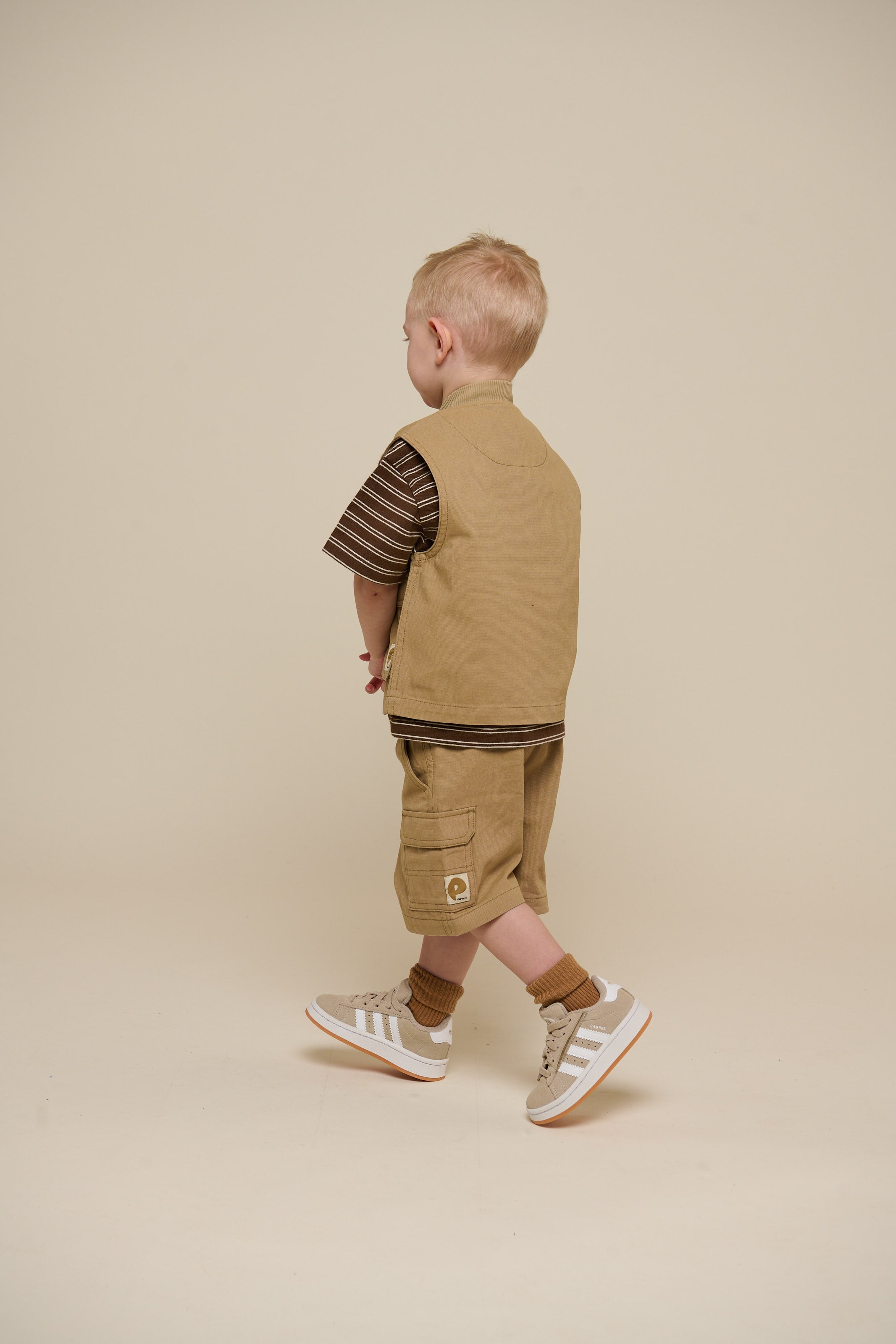 Canvas cargo-shorts - Kids - Khaki | 101120 Isack