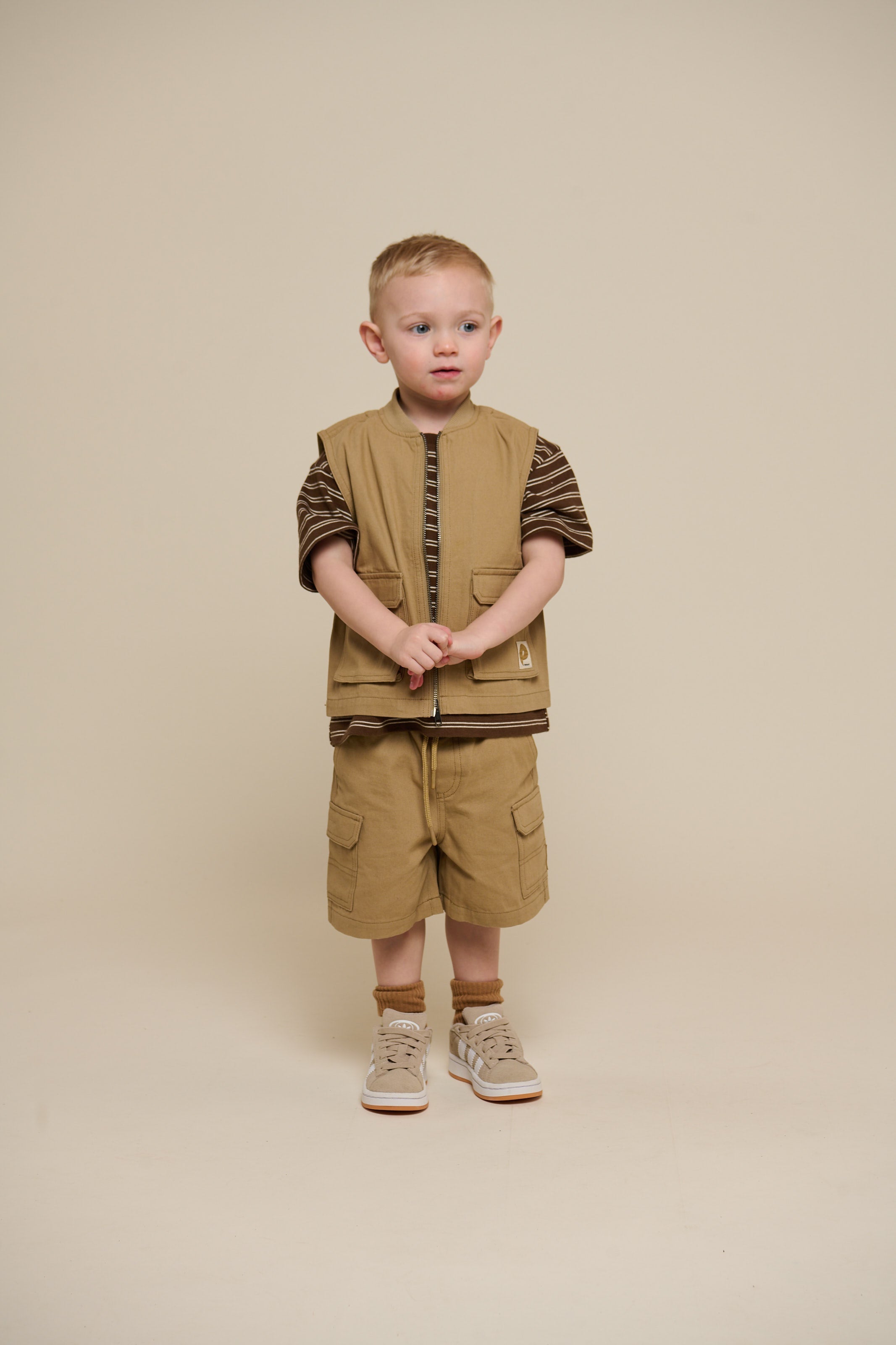 Canvas cargo-vest - Kids - Khaki | 101128 Isack