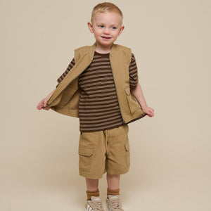 Stribet T-shirt - Kids - Dark Brown | 101177 Otto