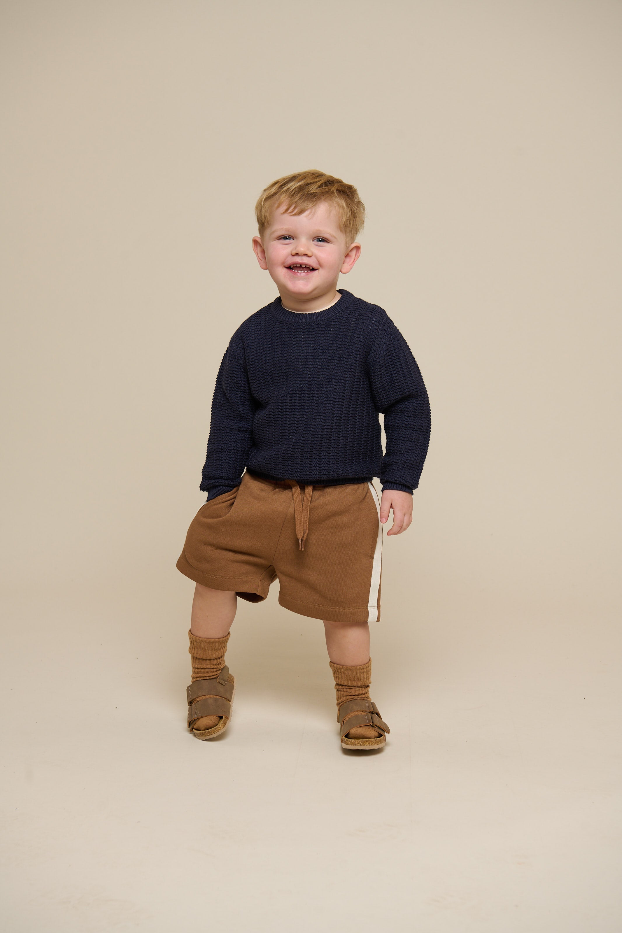 Sweatshorts med kontrast bånd - Kids - Coconut | 101263 Carter
